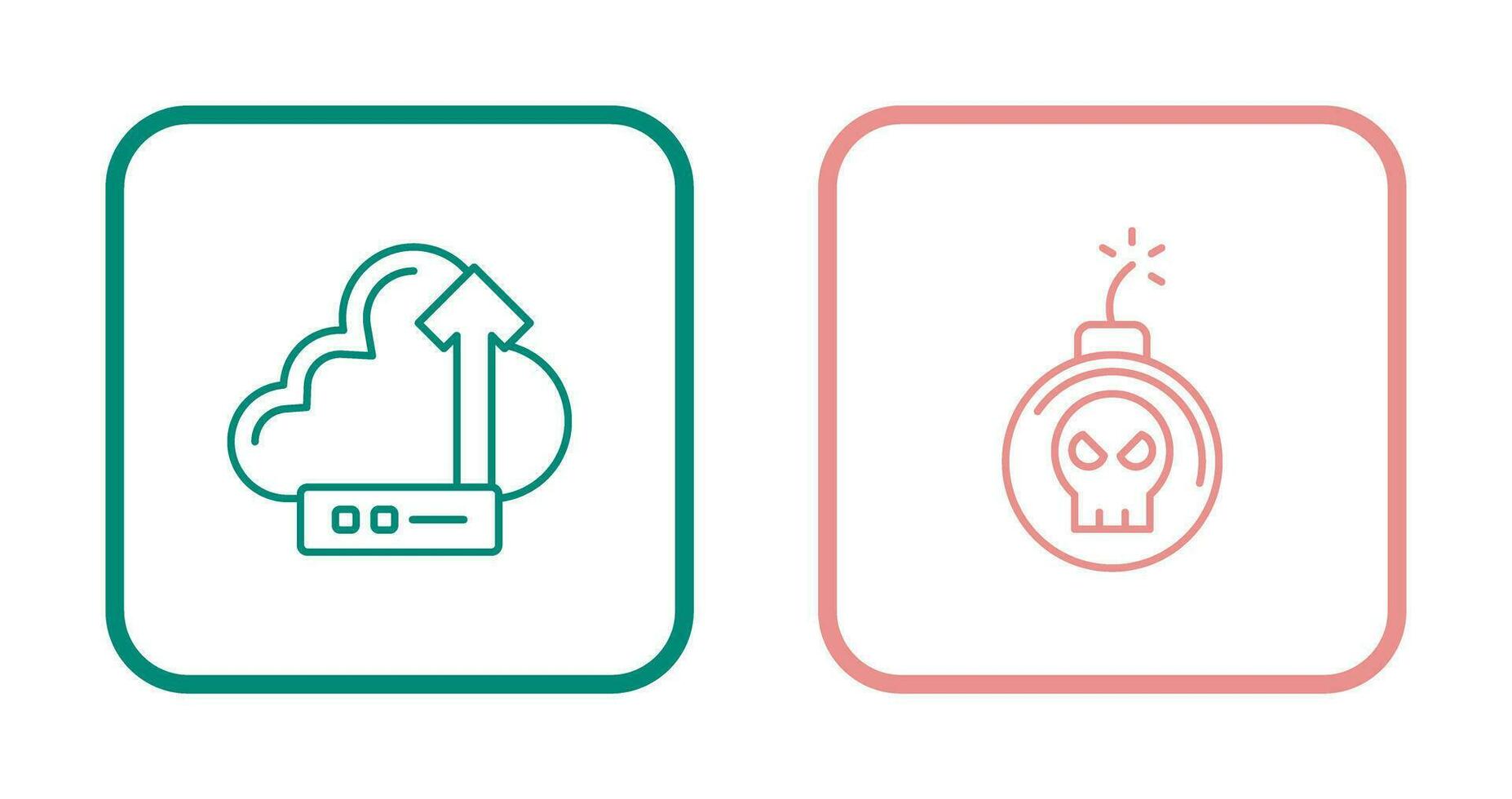 Cloud and Bomb Icon vector