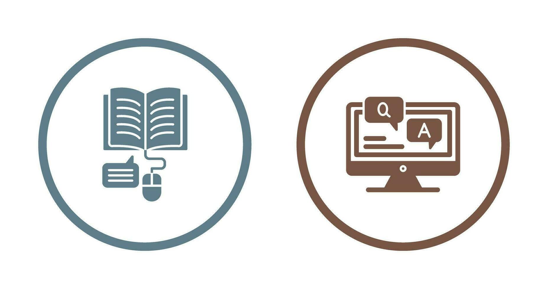 Online Learning and Faq Icon vector