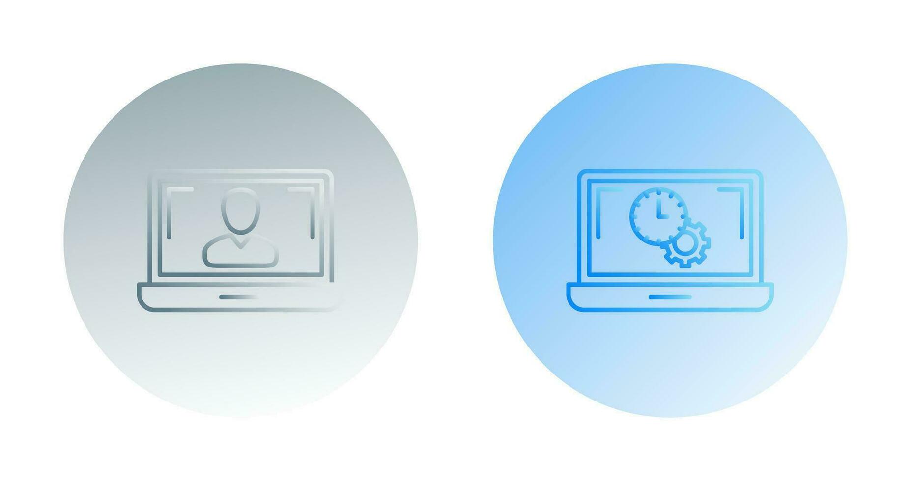 Flex Time and Online Lesson Icon vector