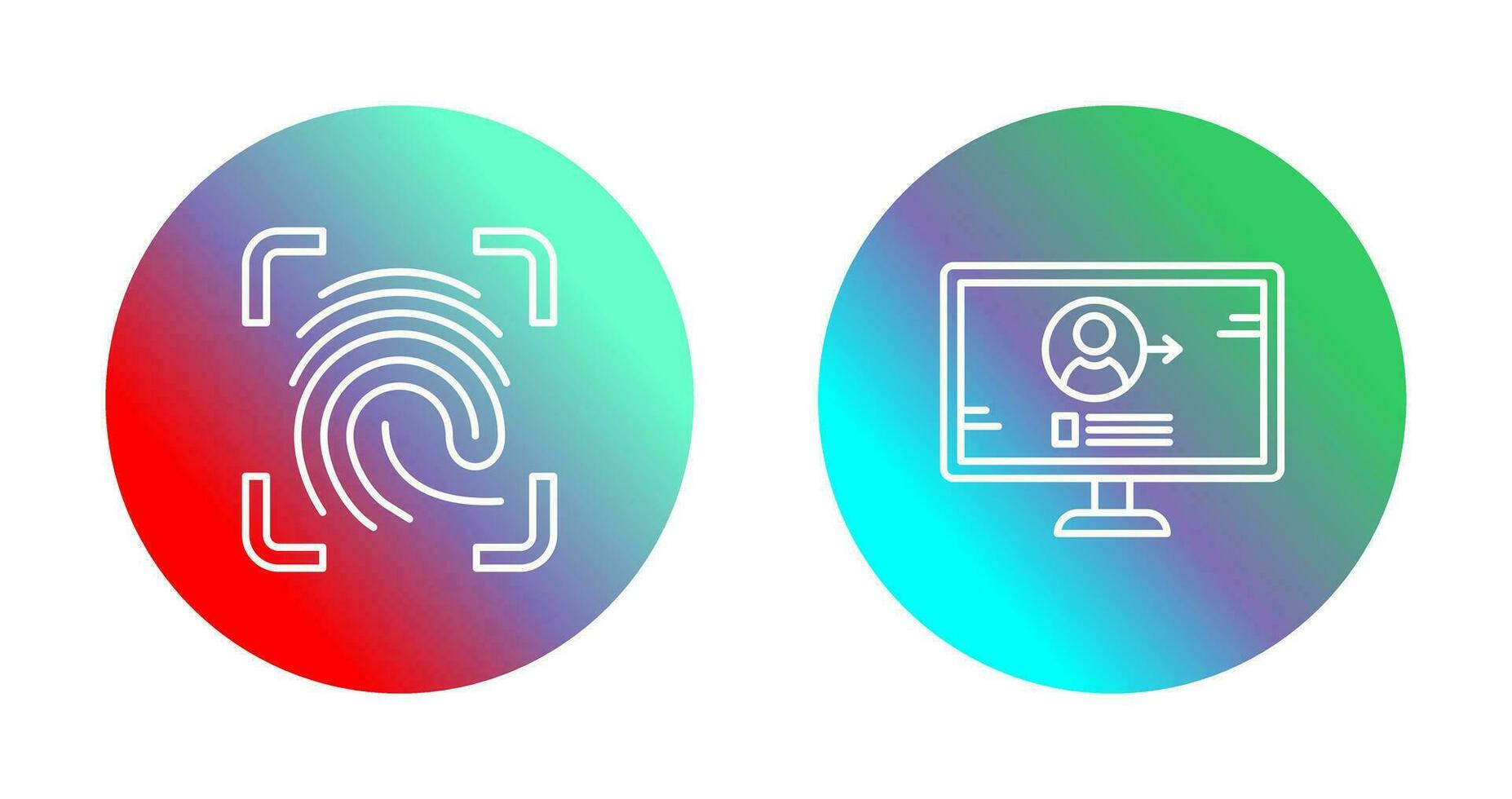 Log and Finger Print Icon vector