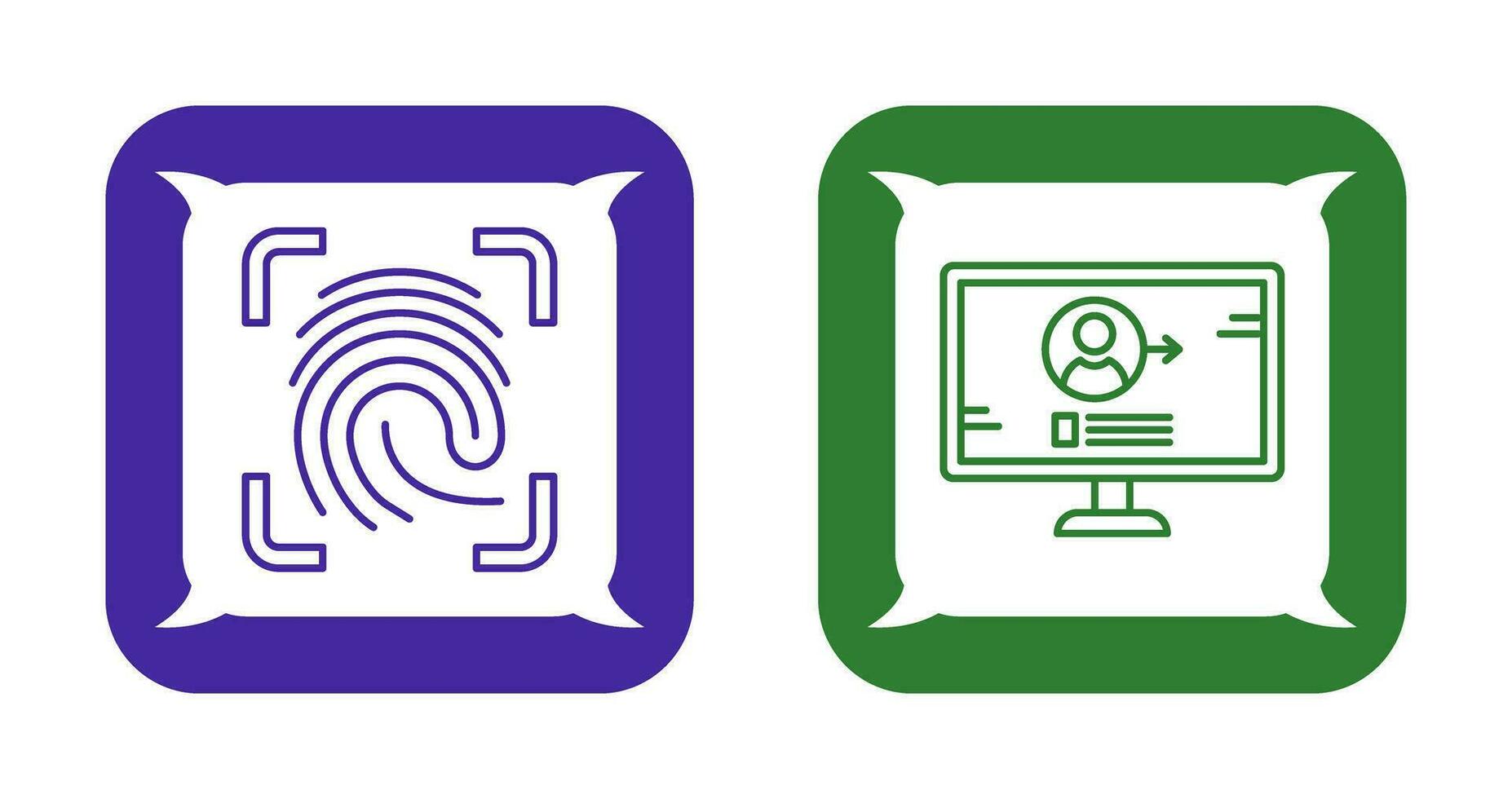 Log and Finger Print Icon vector