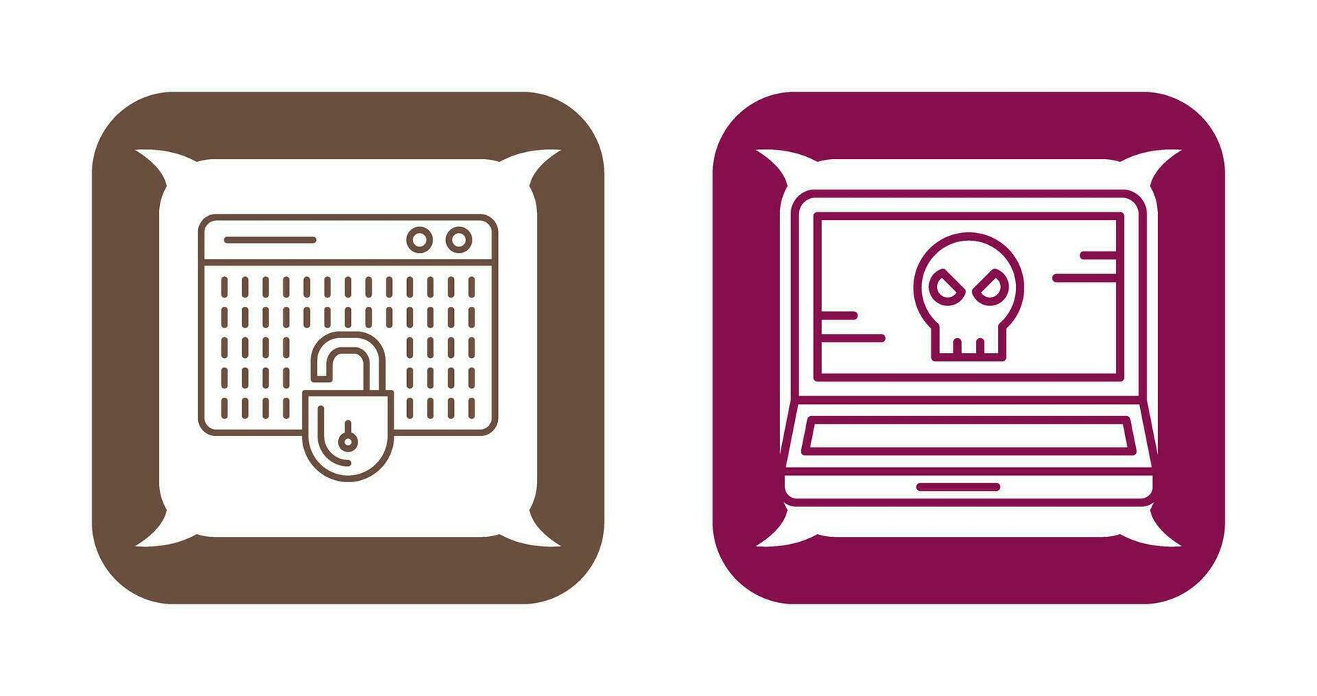 Hacking and Laptop Icon vector