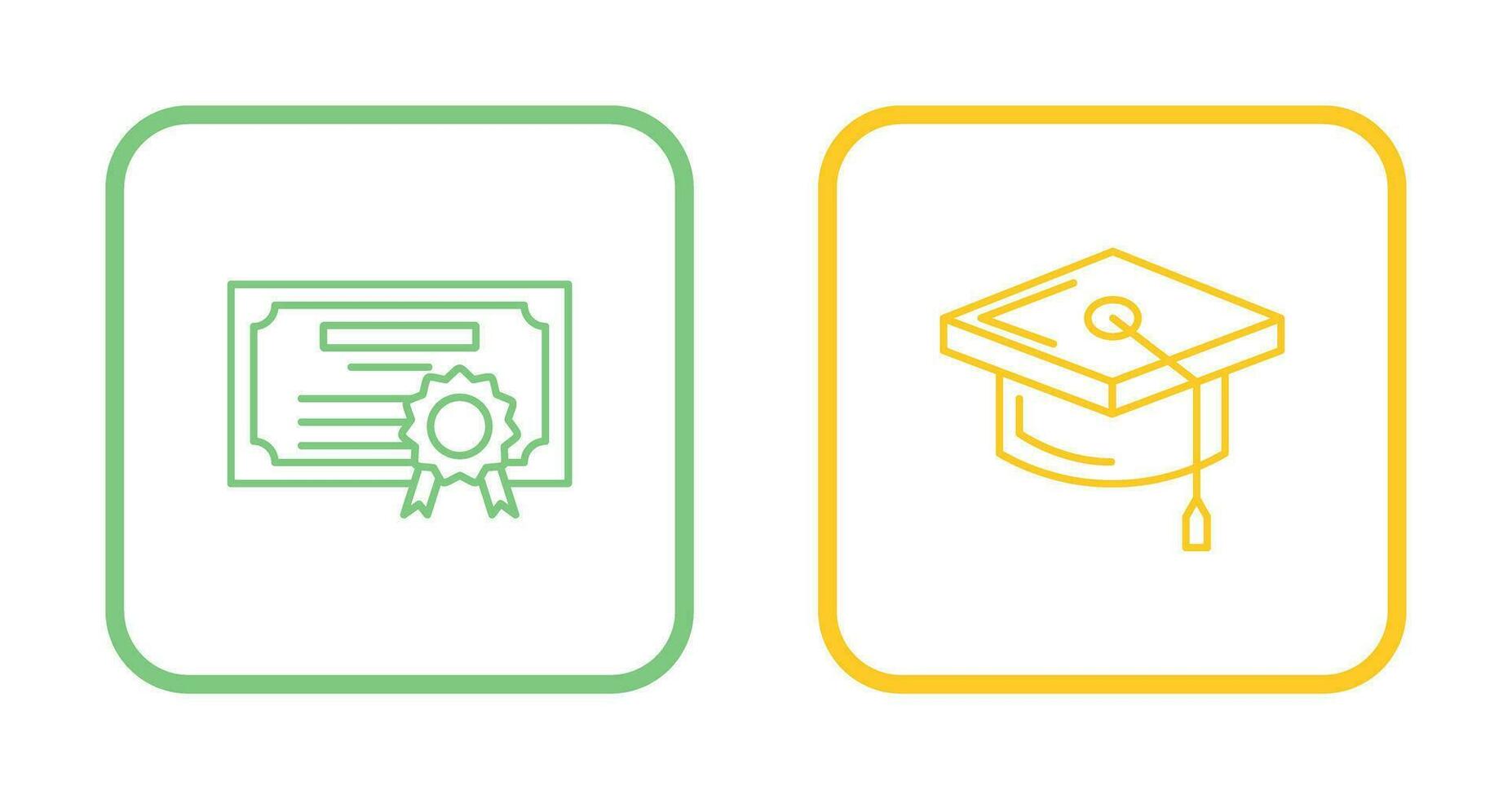 Diploma and Cap Icon vector