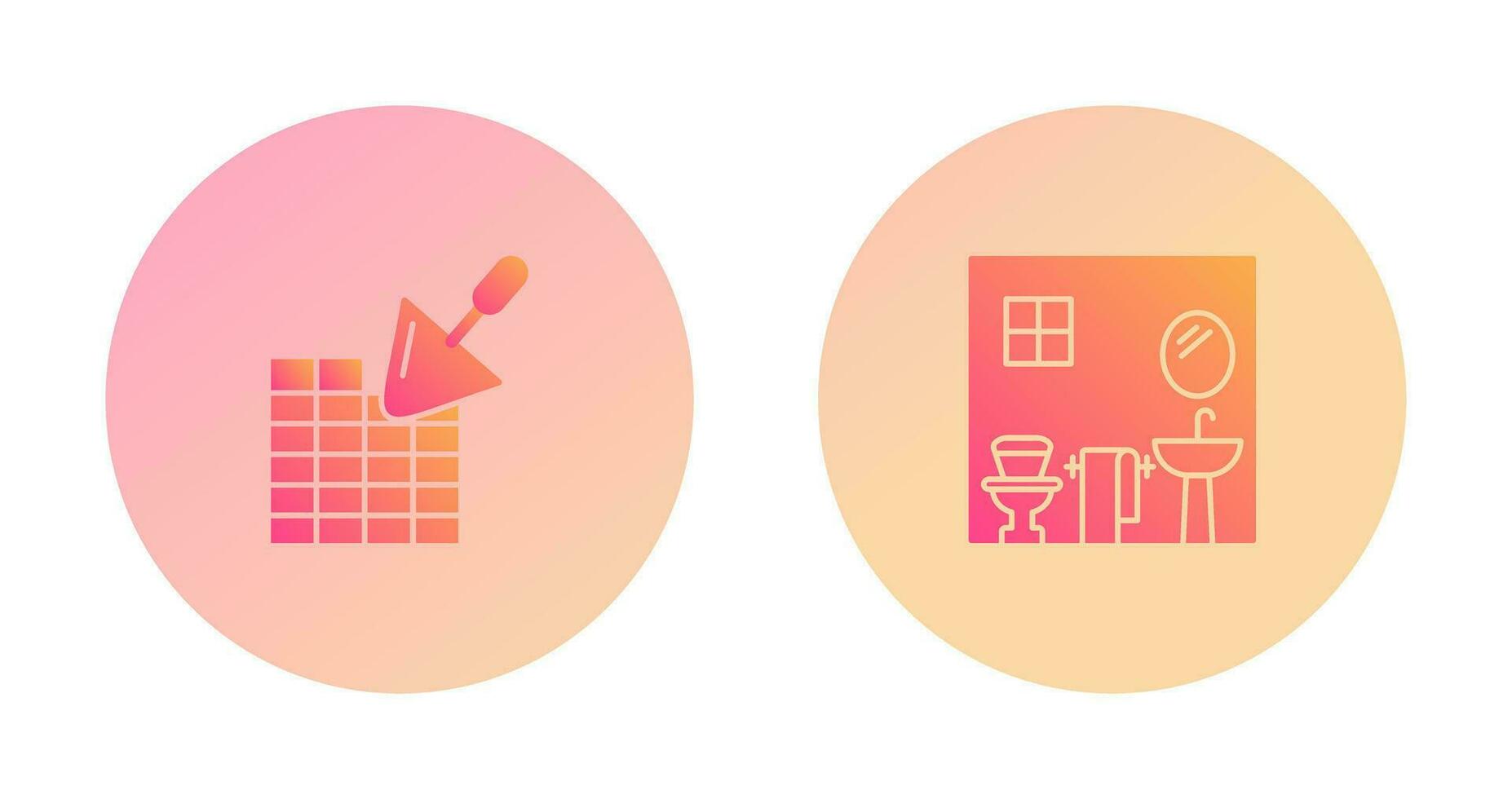 Brickwall and Bathroom Icon vector