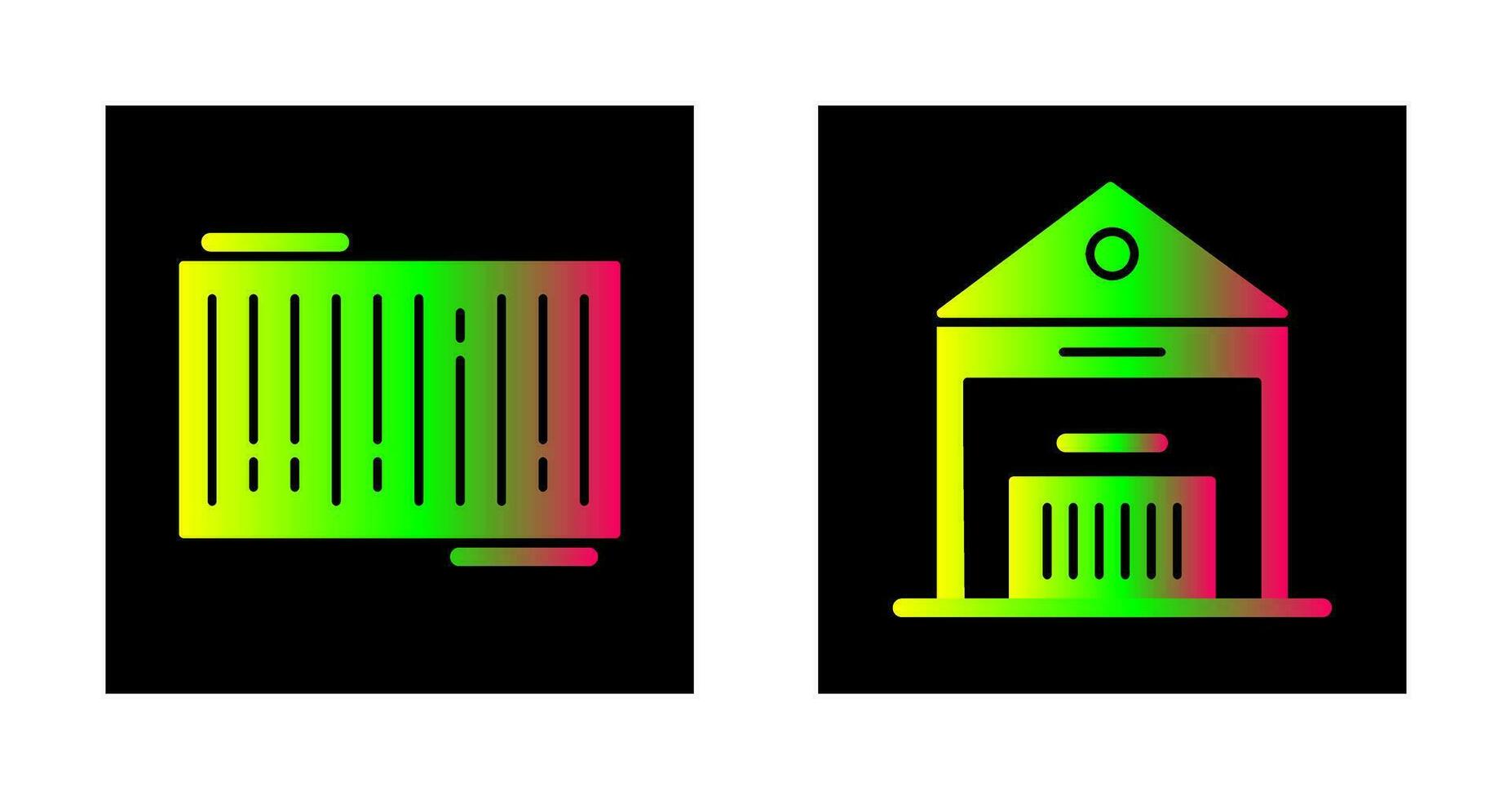 barcode and warehouse Icon vector