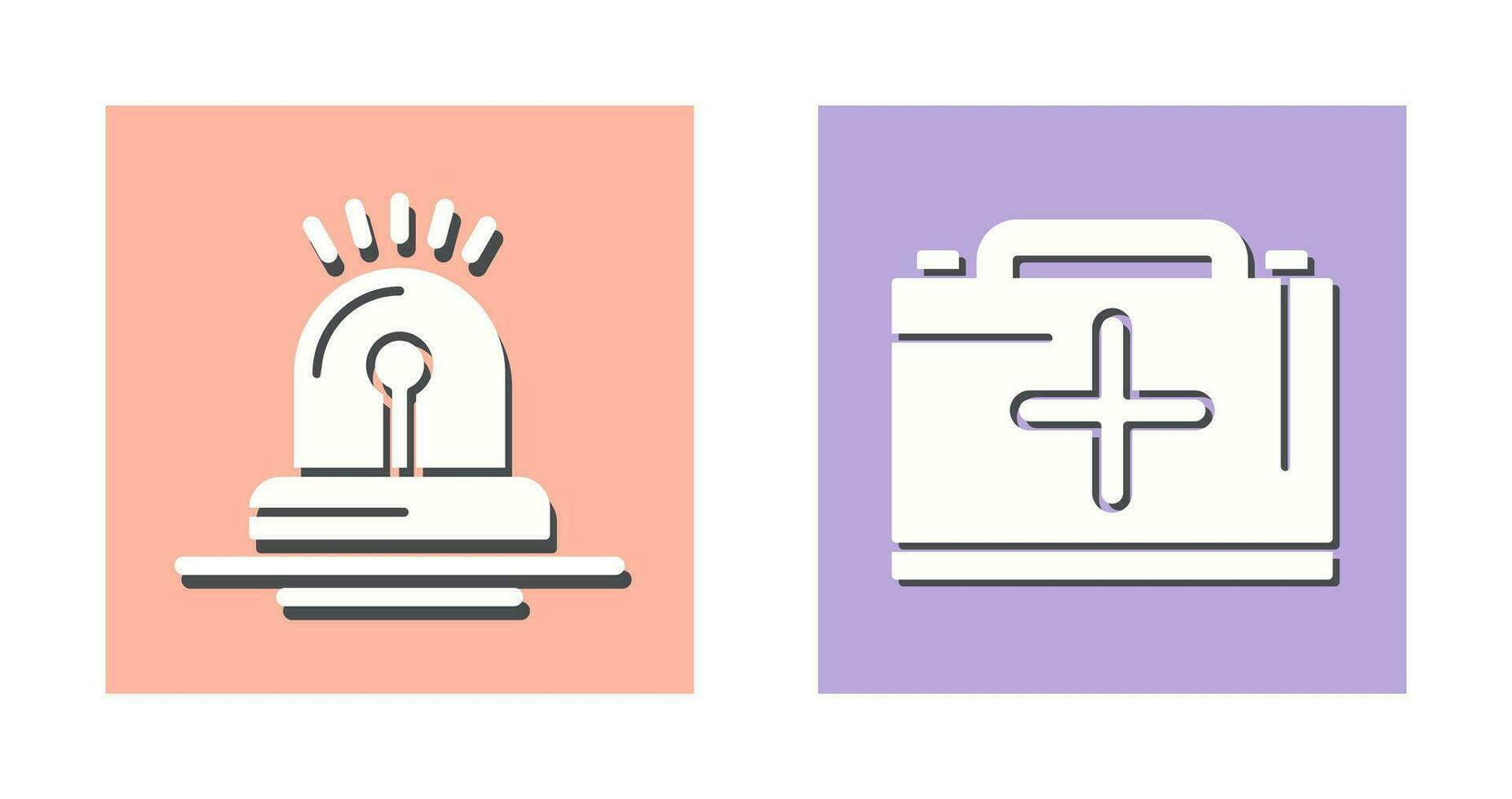 Siren and First Aid, Icon vector