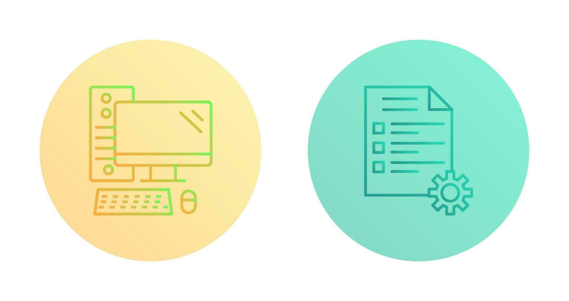 Computer and Test Icon vector