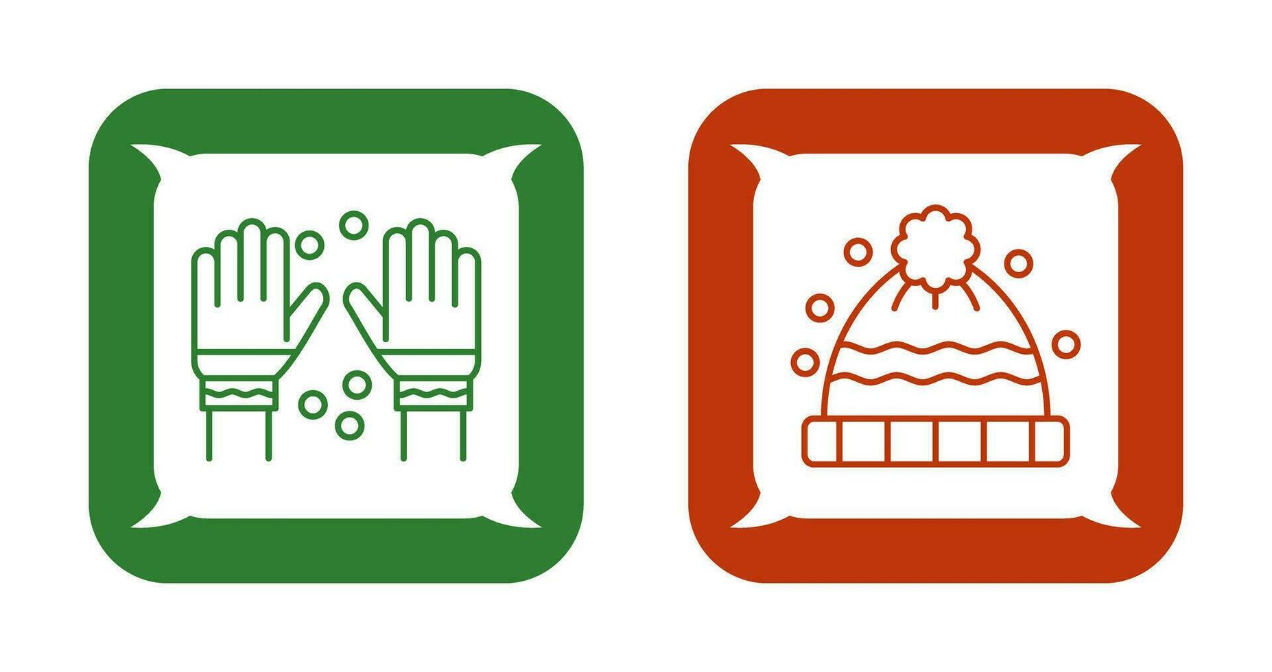 Winter Gloves and Winter Hat Icon vector