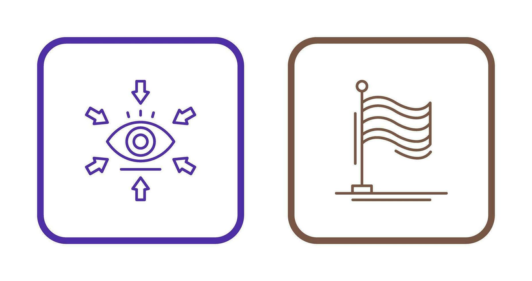 Visualization and Flag Icon vector