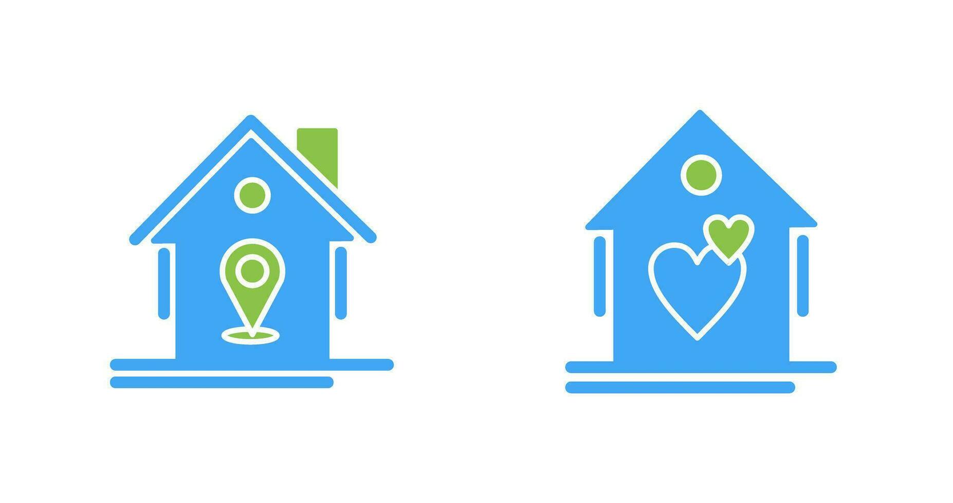 Location and Favorite Icon vector