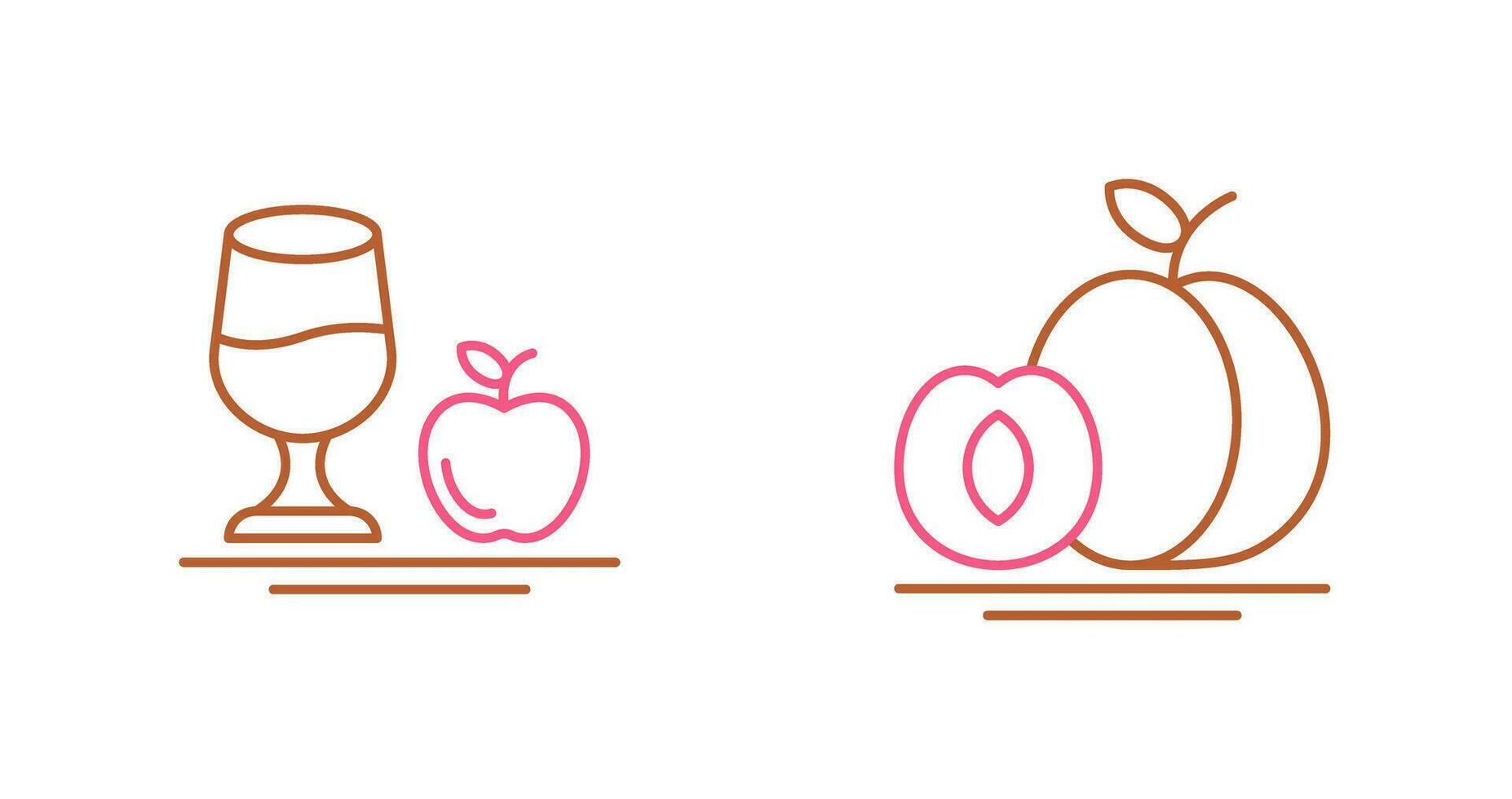 Healthy and Apricot Icon vector