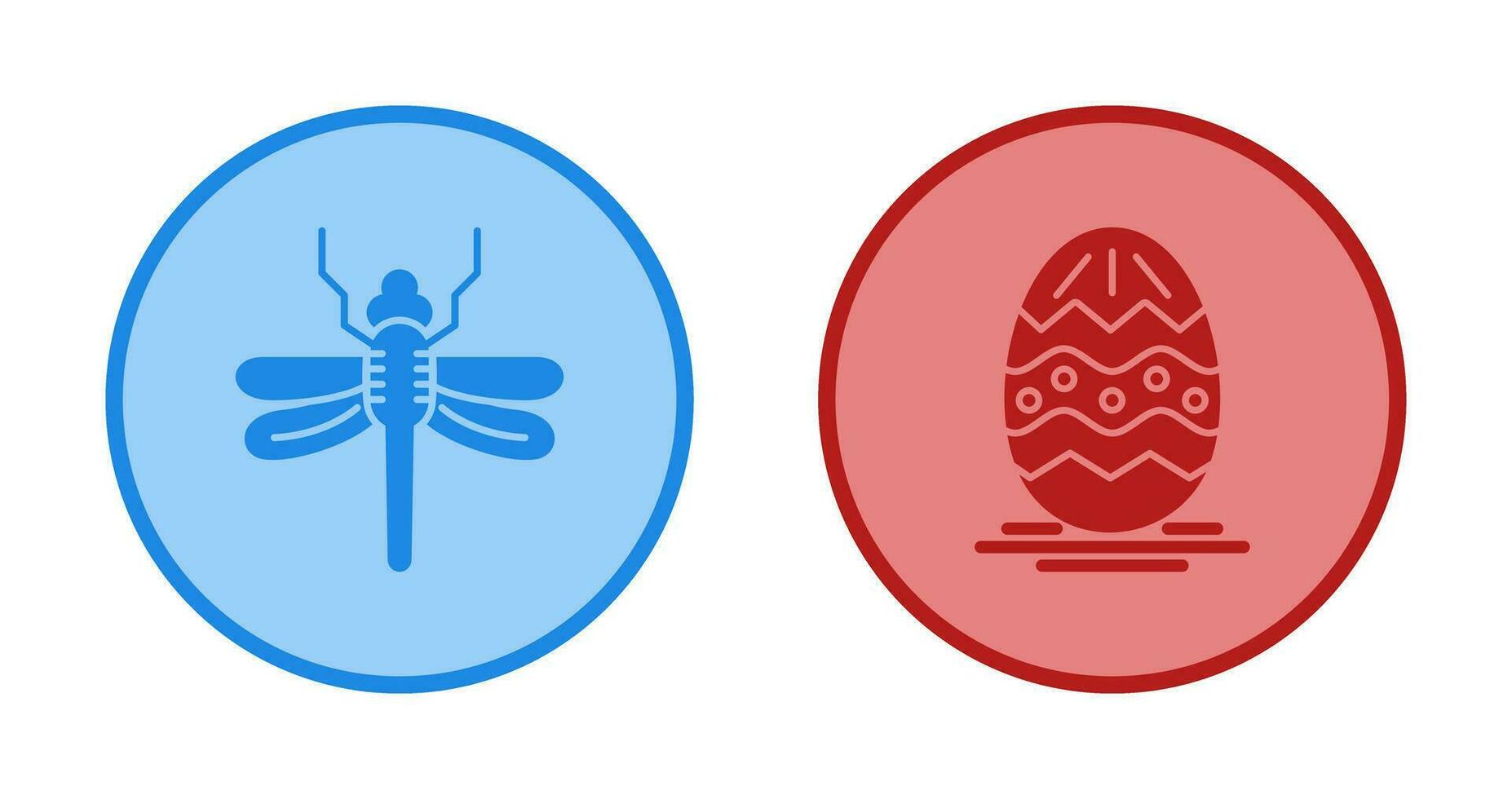 Dragonfly and Easter  Icon vector