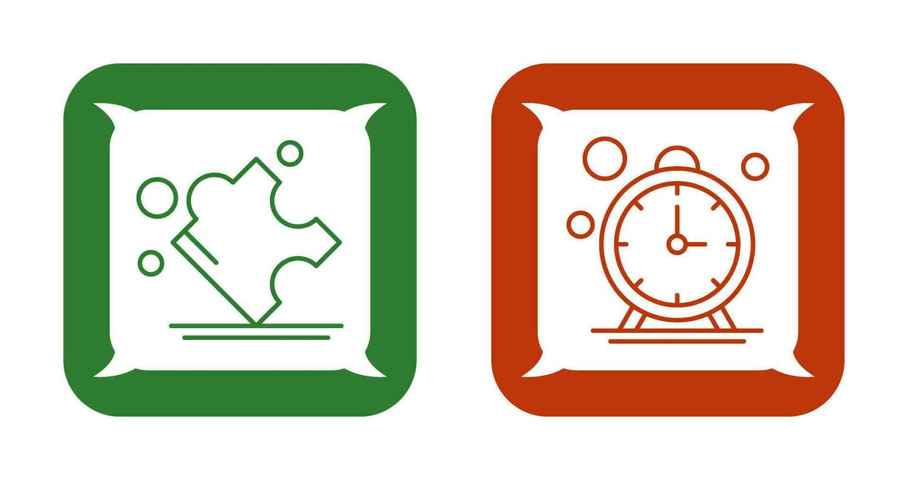 Puzzle and Stop Watch Icon vector
