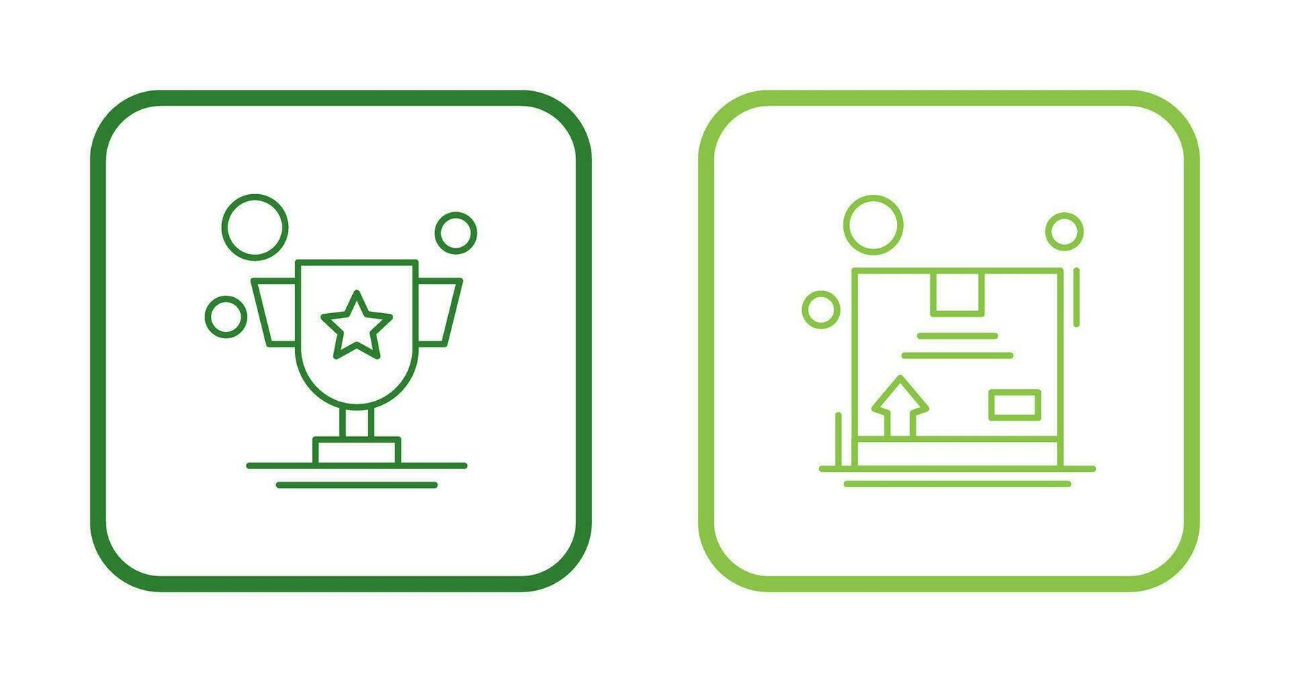 Trophy and Box Icon vector