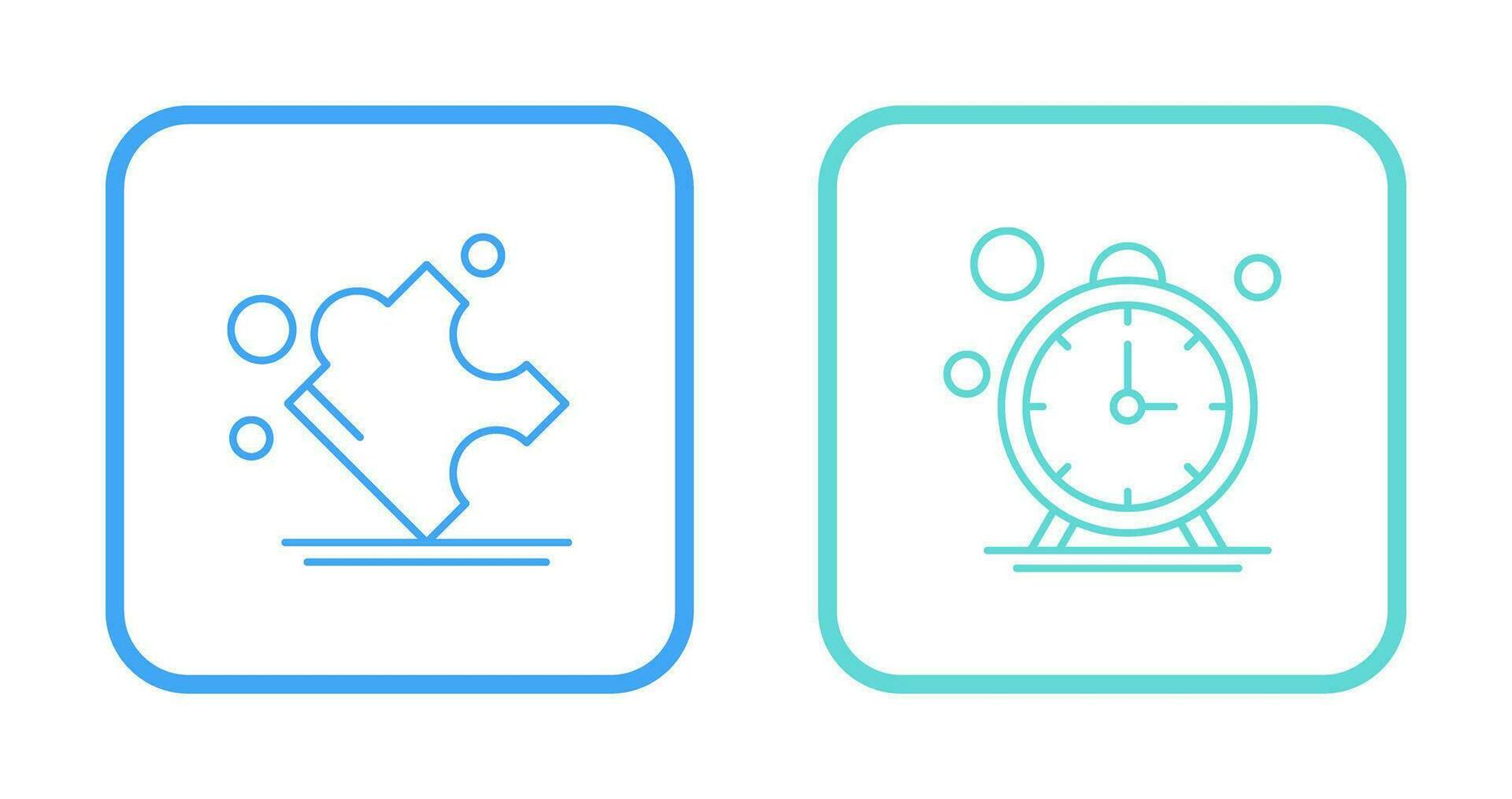 Puzzle and Stop Watch Icon vector