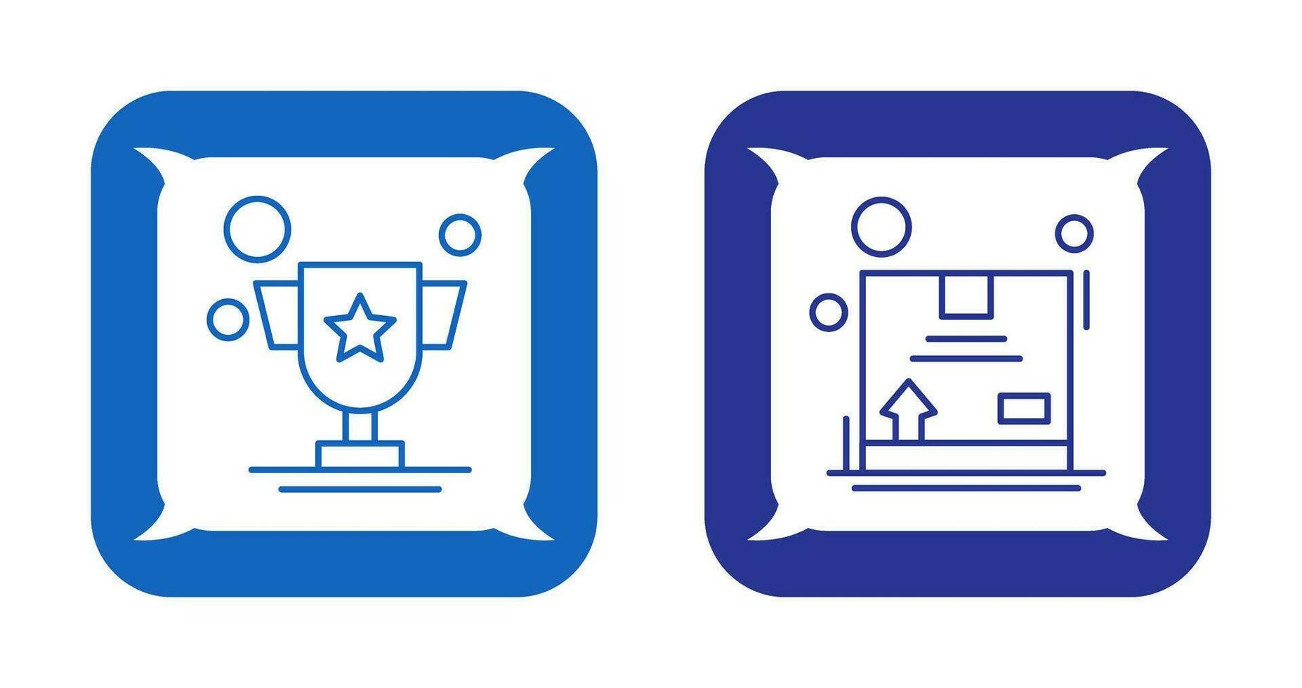 Trophy and Box Icon vector