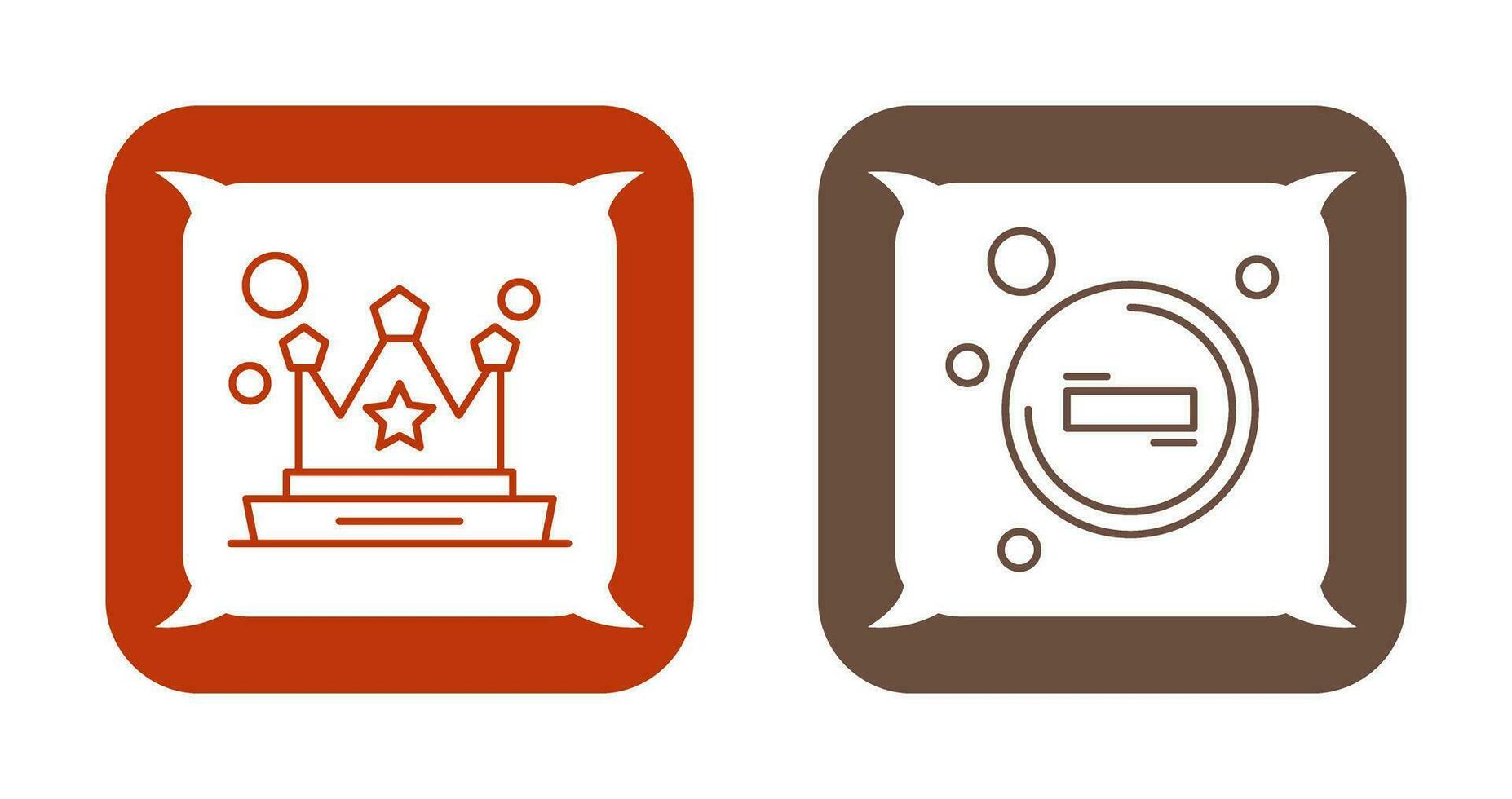 Crown and Remove Icon vector