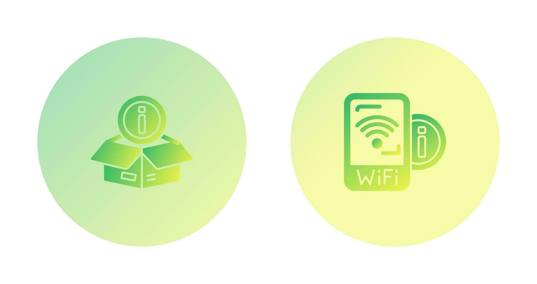 wifi signal and box Icon vector