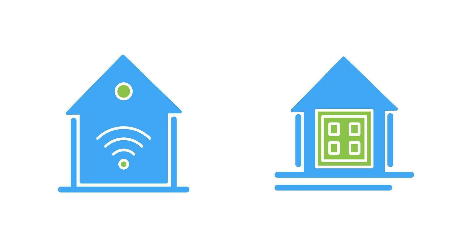 Smart Home and Window Icon vector