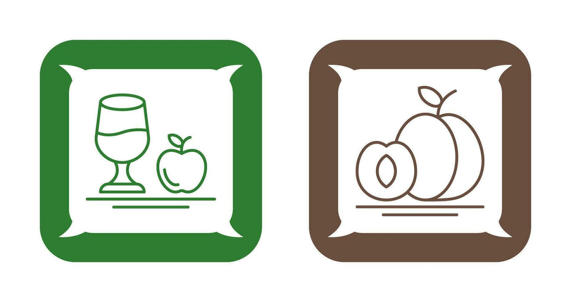 Healthy and Apricot Icon vector
