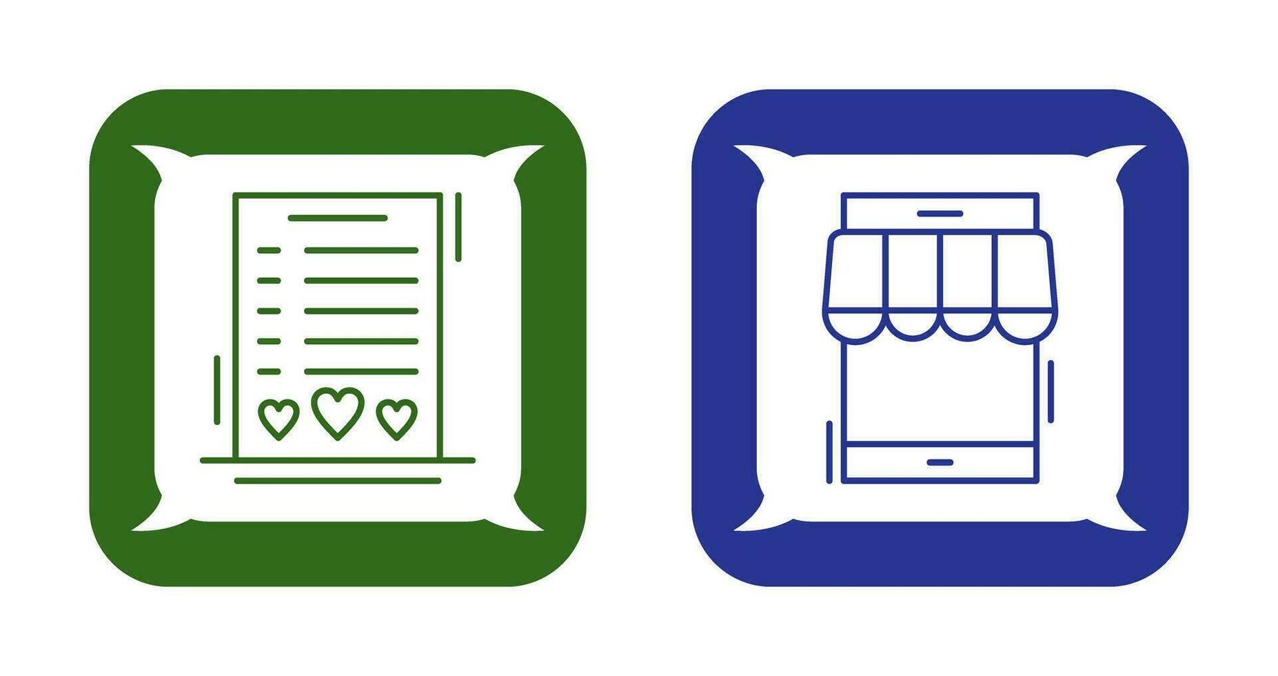 Wishlist and Online Shop Icon vector