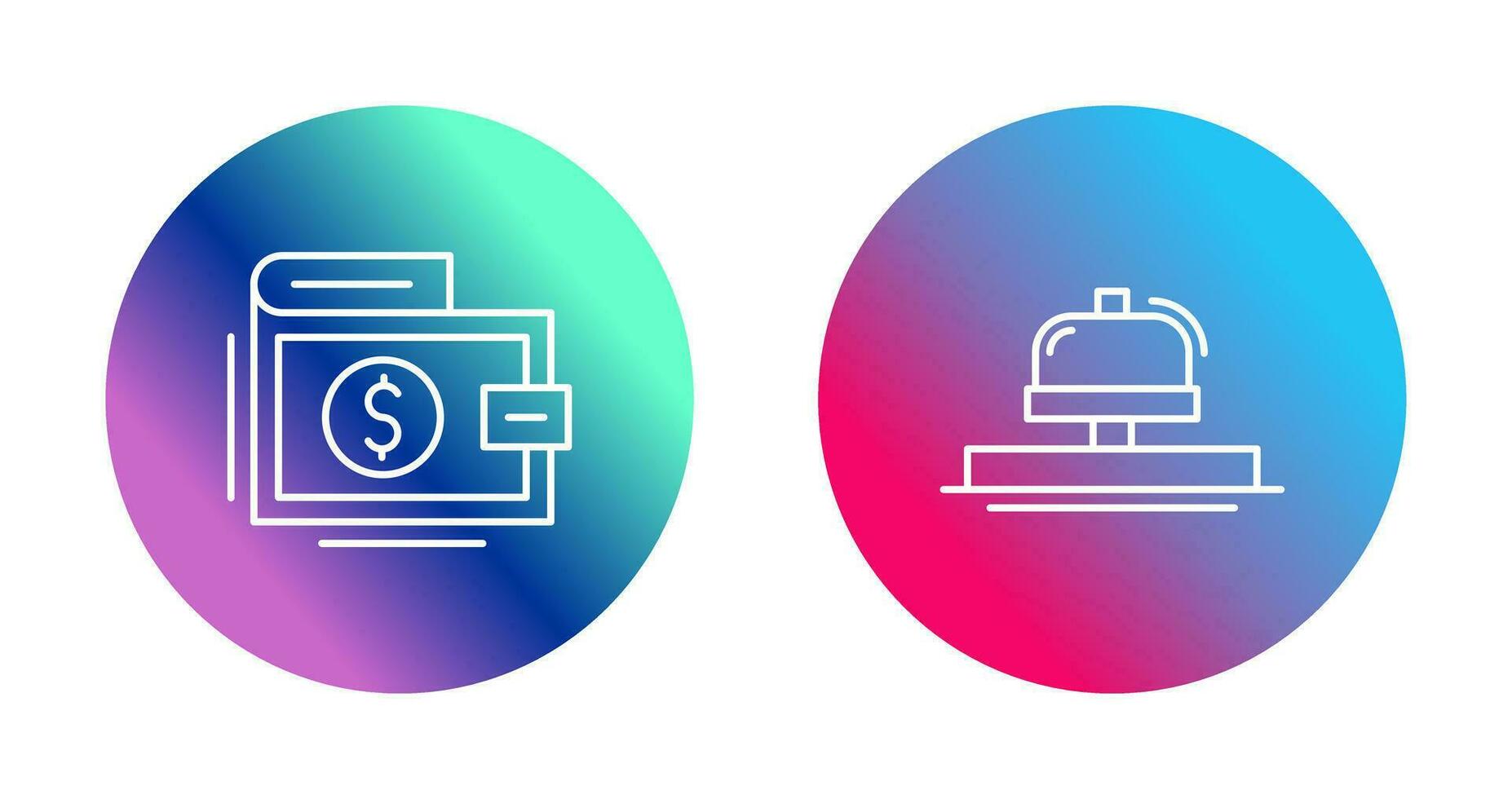 Wallet and Bell Icon vector
