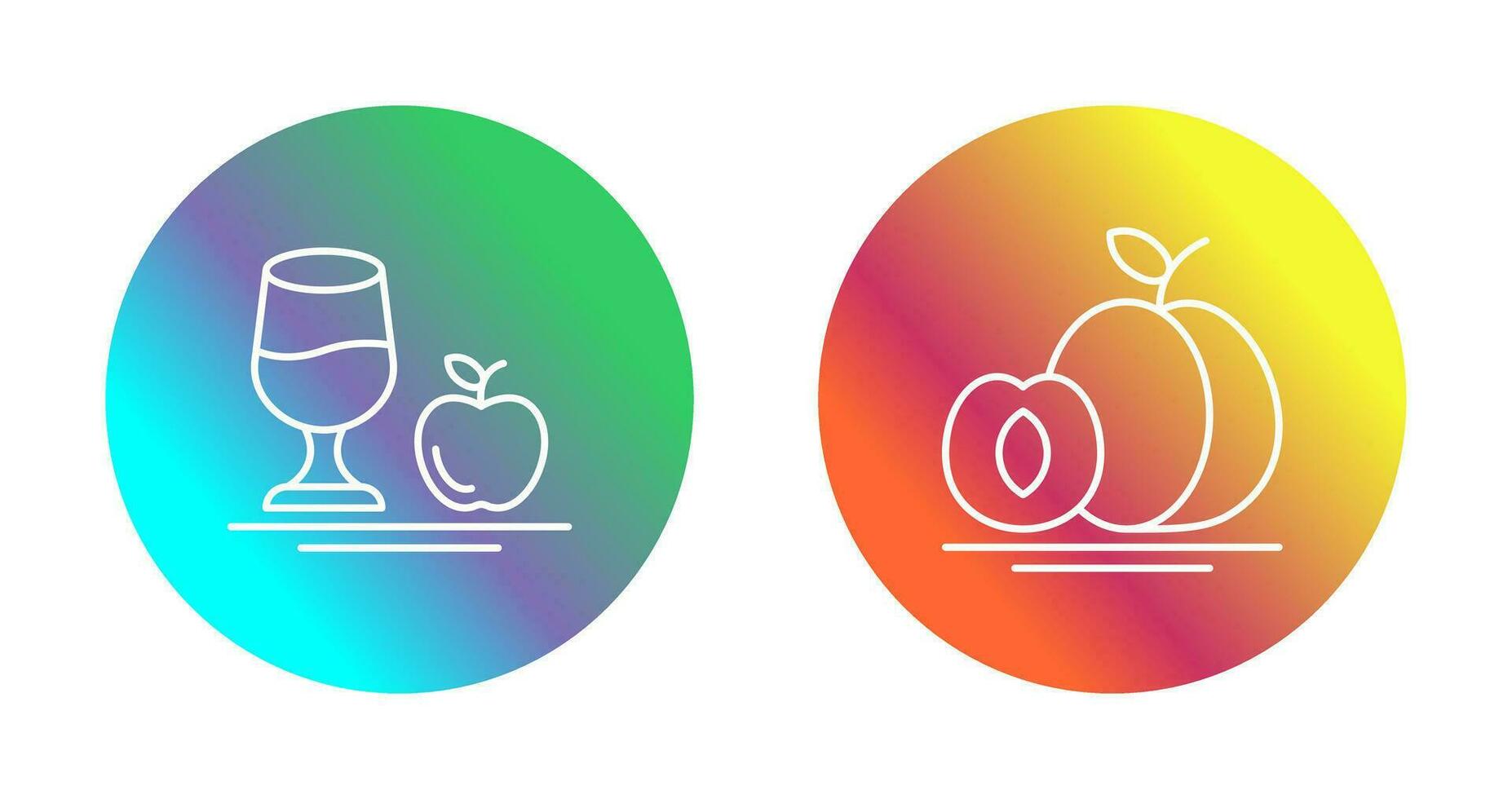 Healthy and Apricot Icon vector