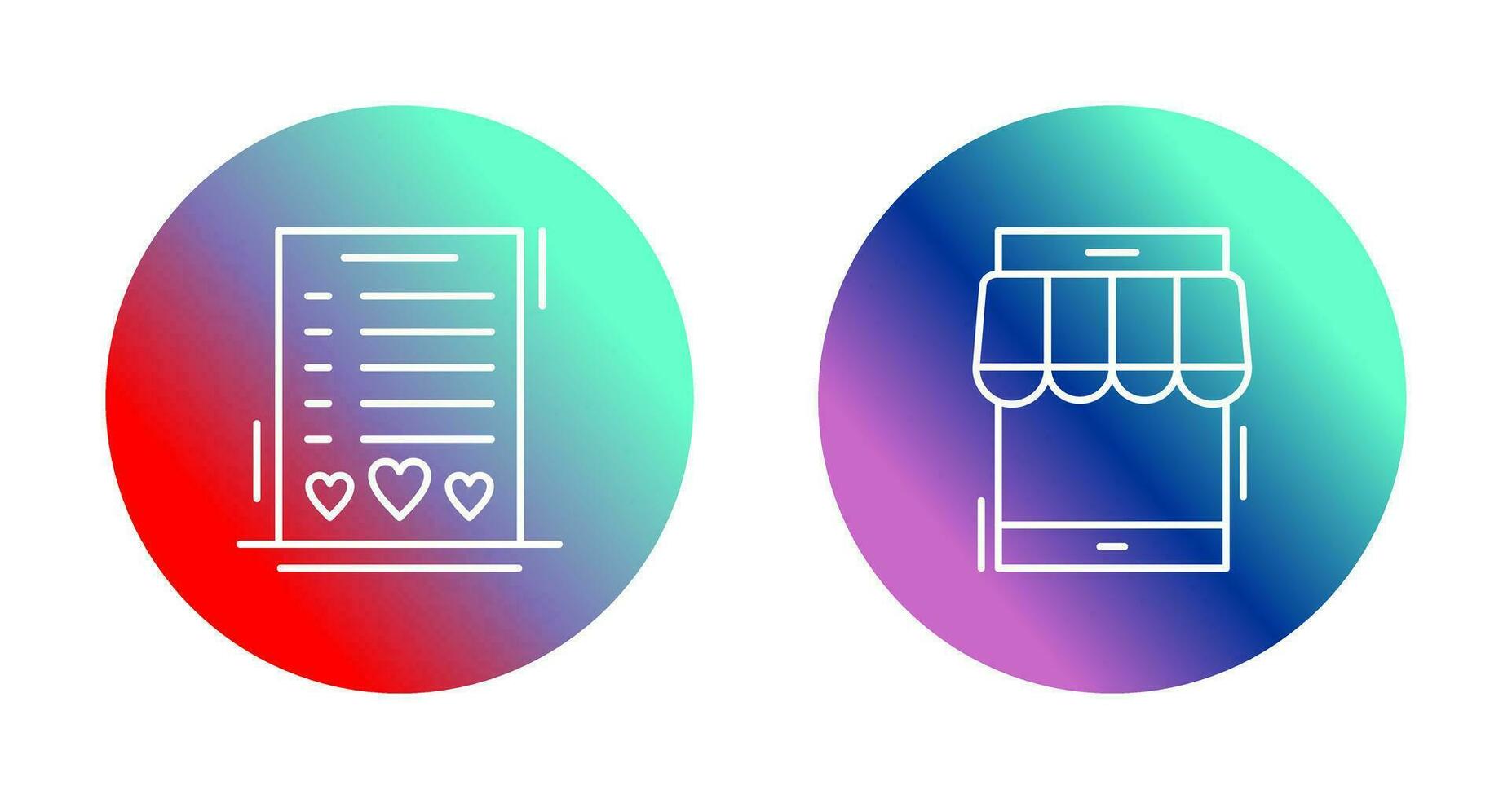 Wishlist and Online Shop Icon vector