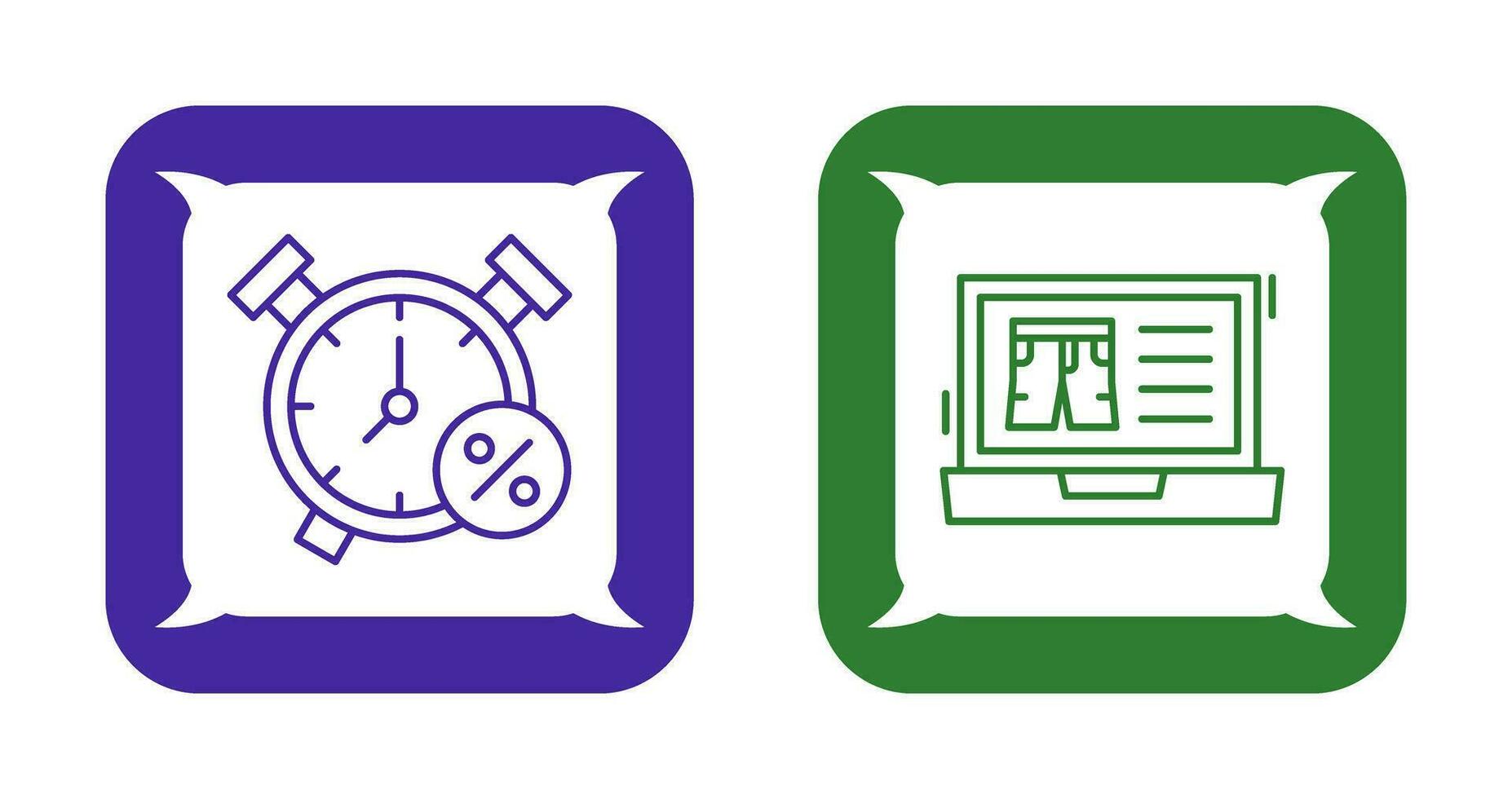 Alarm Clock and Search Icon vector