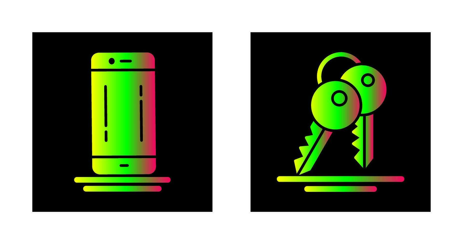 Mobile and key  Icon vector