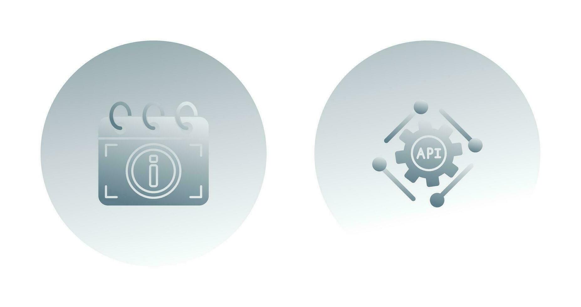 api and calendar Icon vector