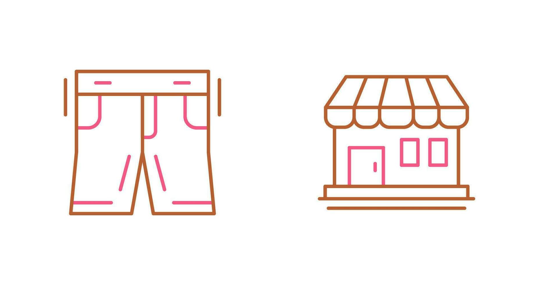 Shorts and Shop Icon vector