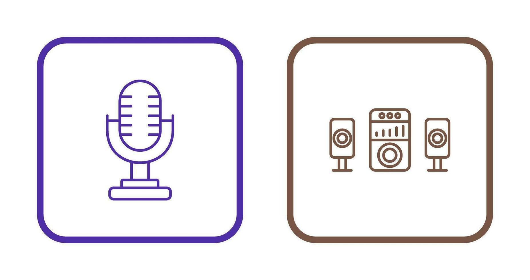 Microphone and Sound System Icon vector