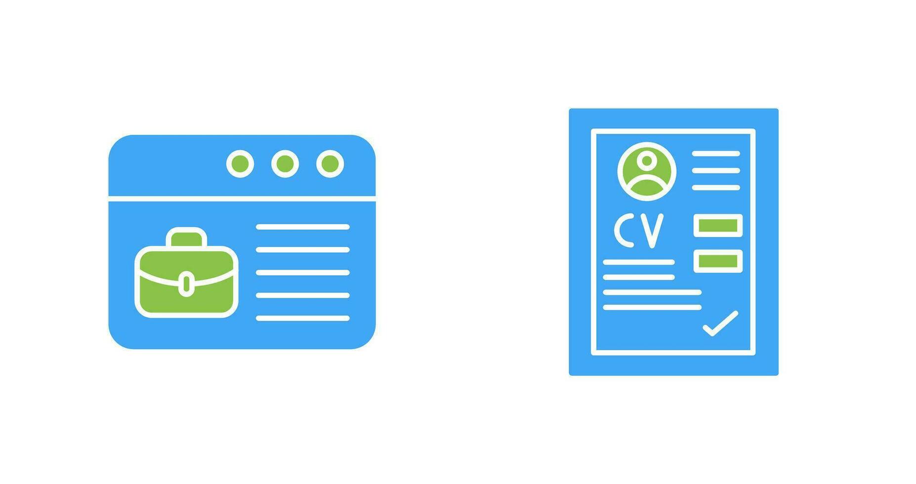 Online Recruitment and CV Icon vector