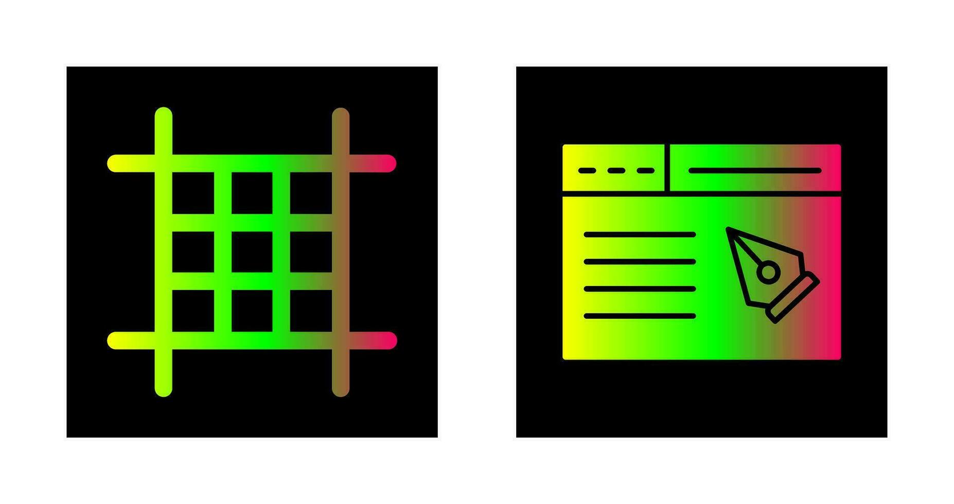 Square Layout and Web Page Icon vector