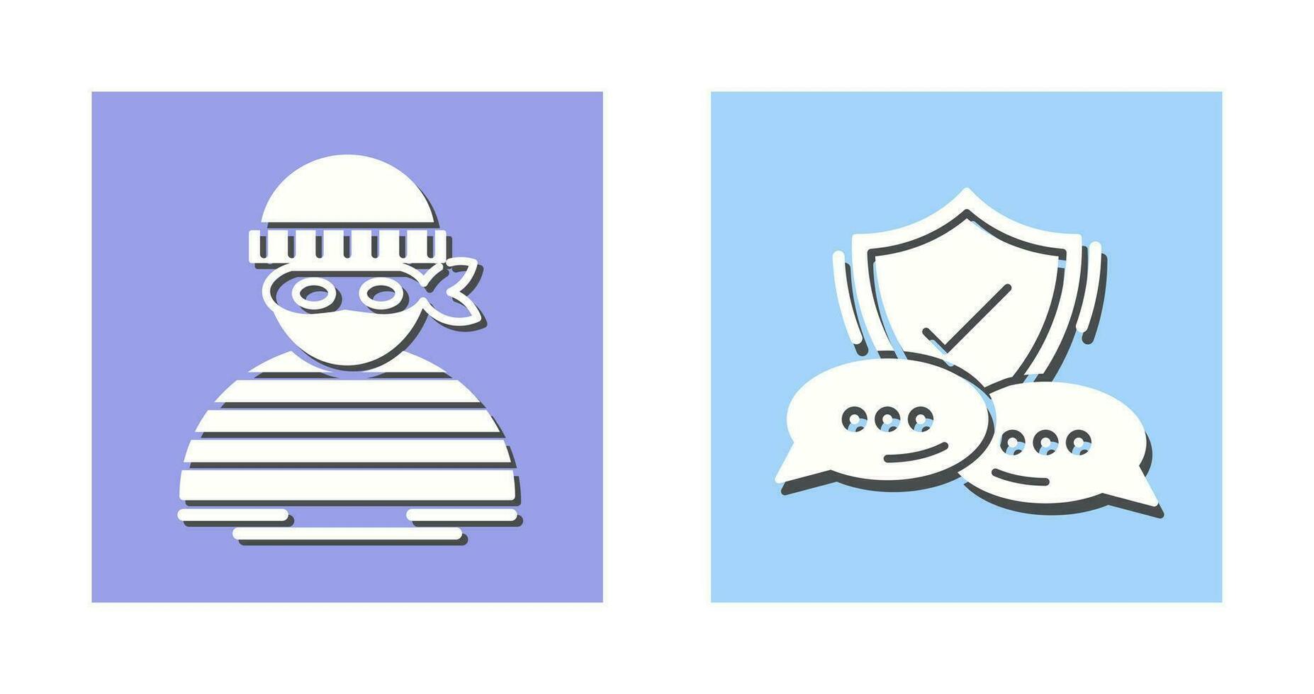Thief and Contact Icon vector