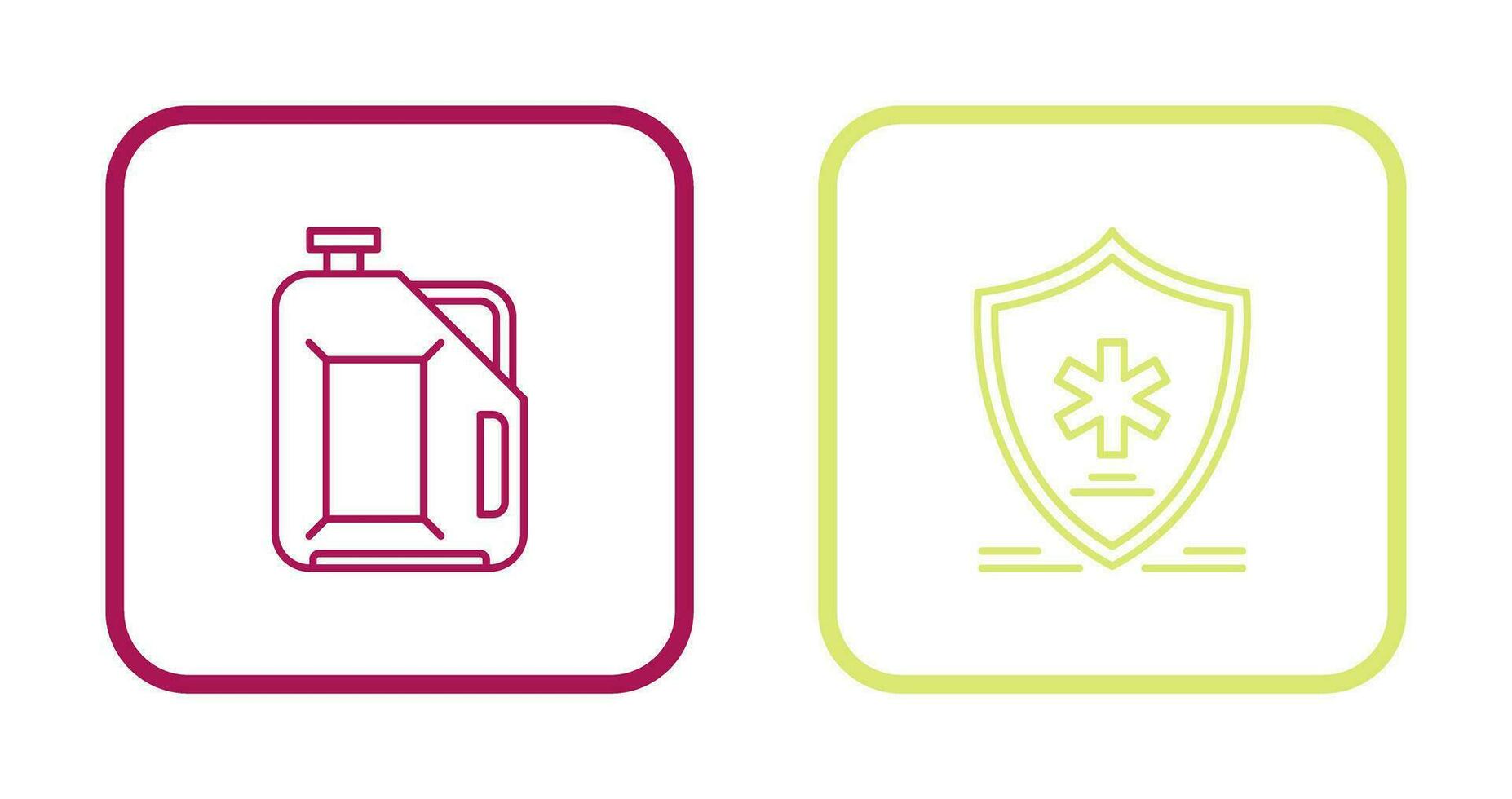 Jerrycan and Medical Symbol Icon vector