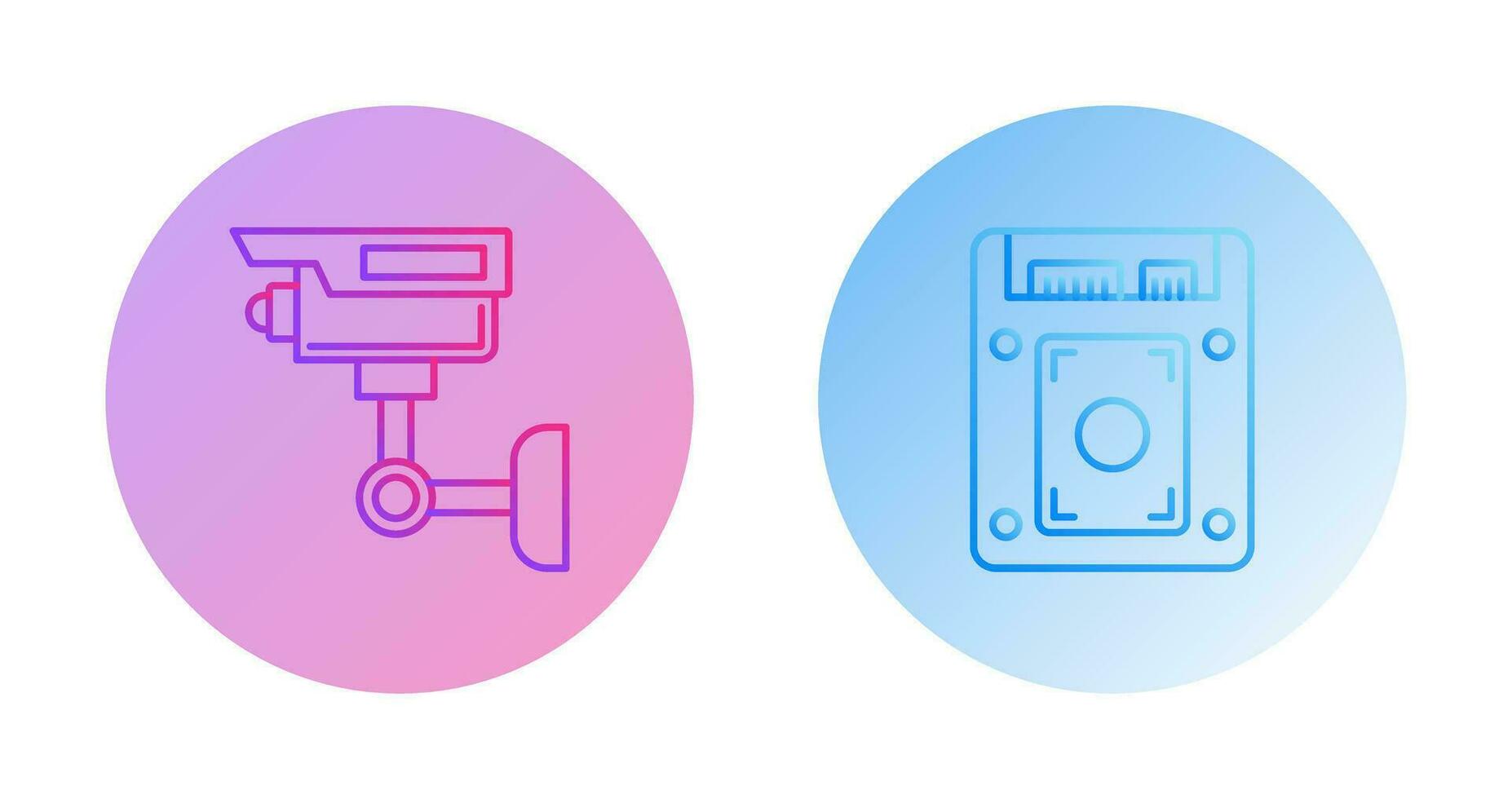 CcTv and Ssd Icon vector