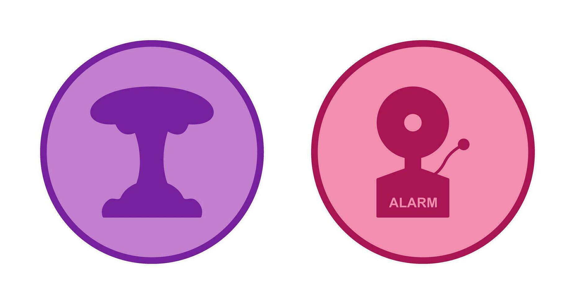 explosion and alarms Icon vector