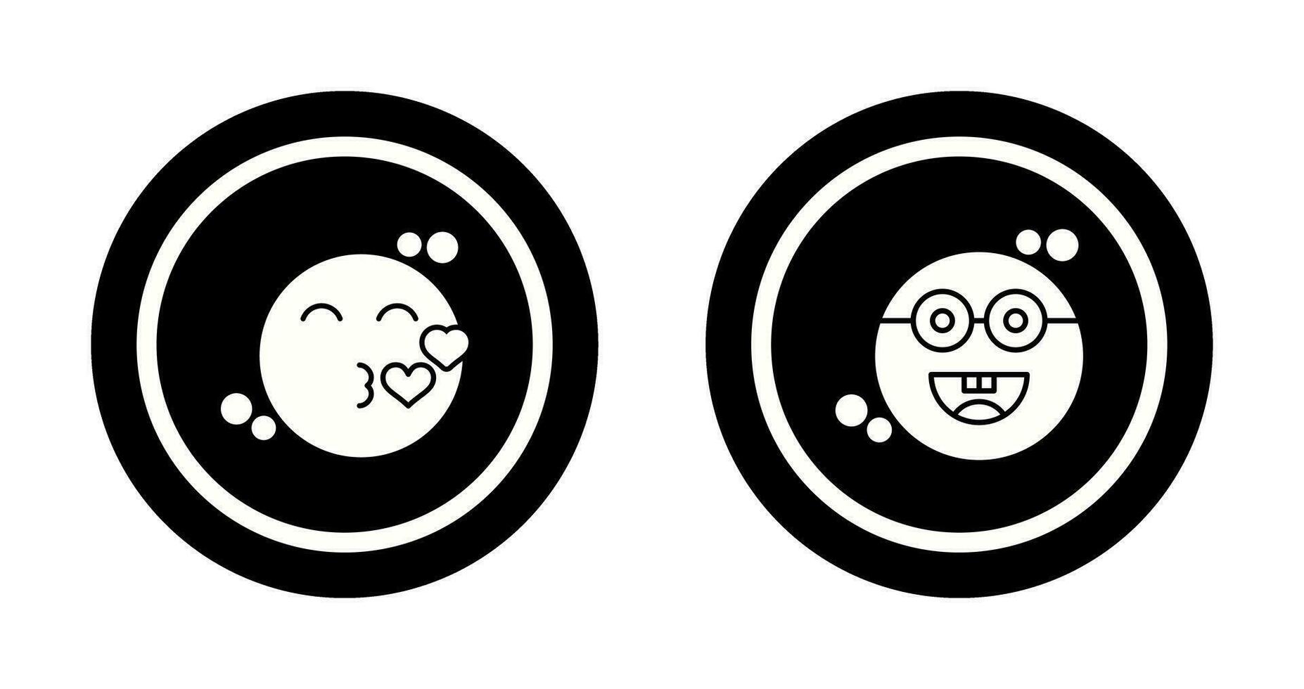 Kiss and Glasses Icon vector