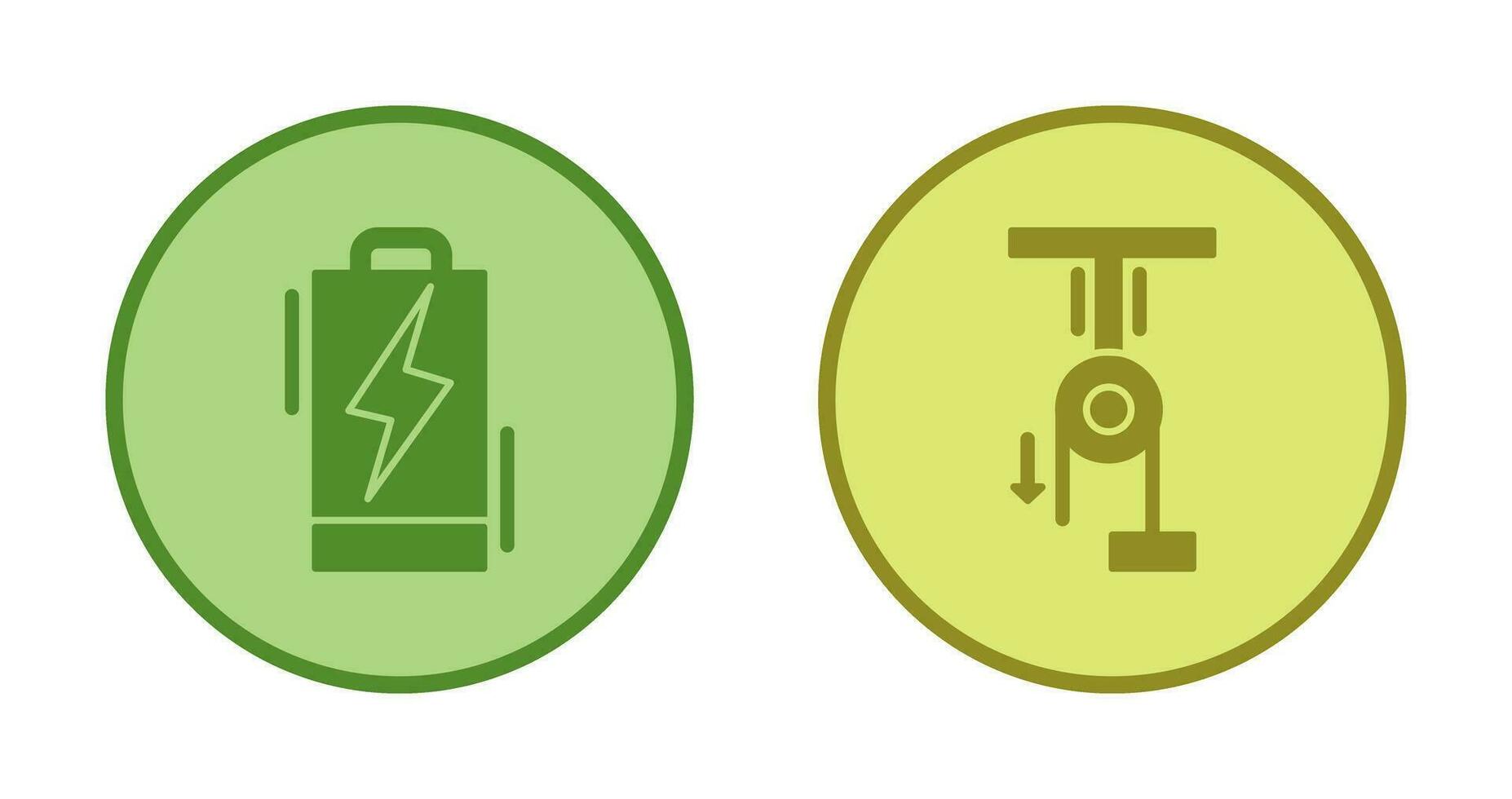 Battery and Pully Icon vector