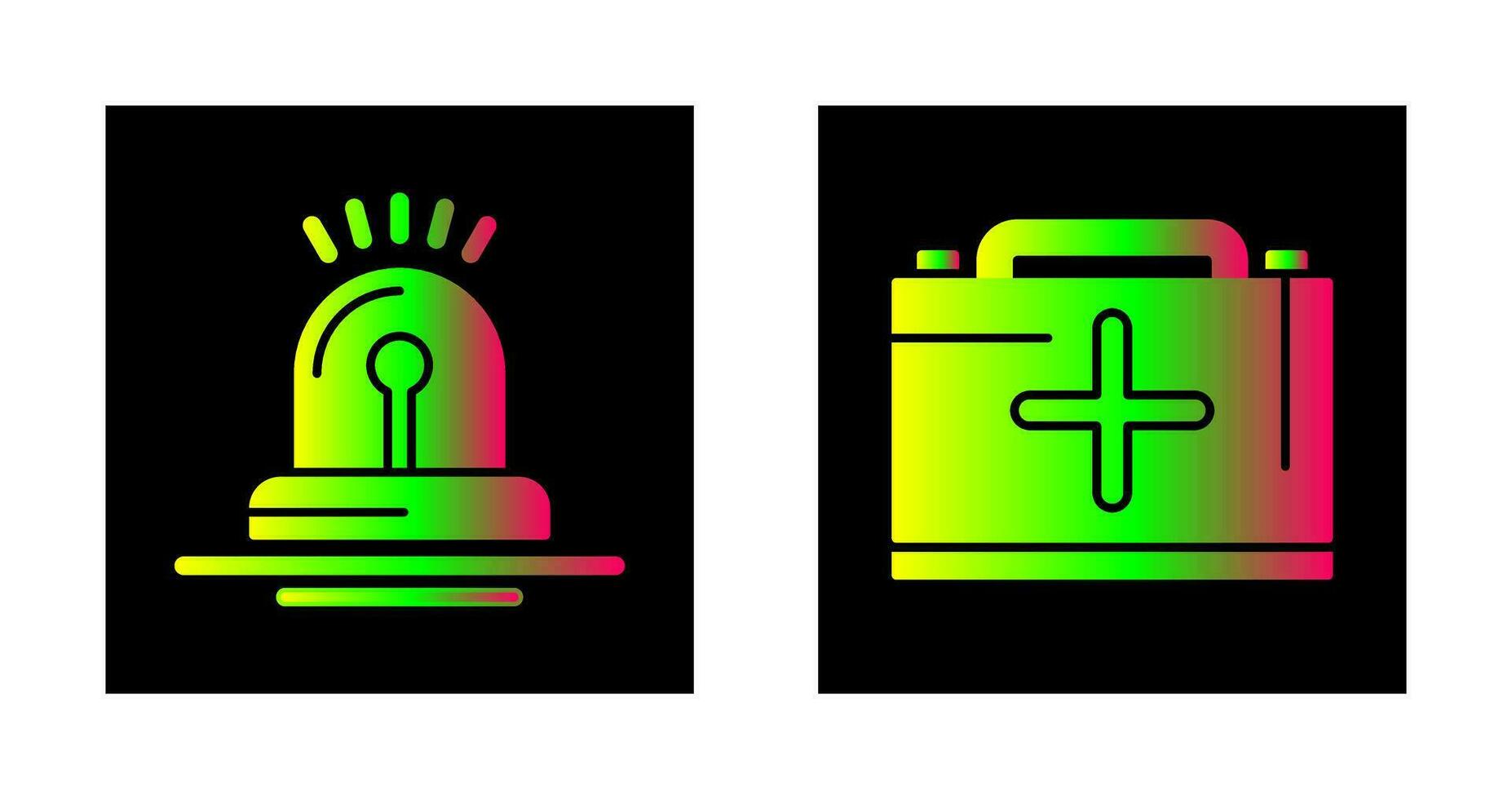 Siren and First Aid, Icon vector