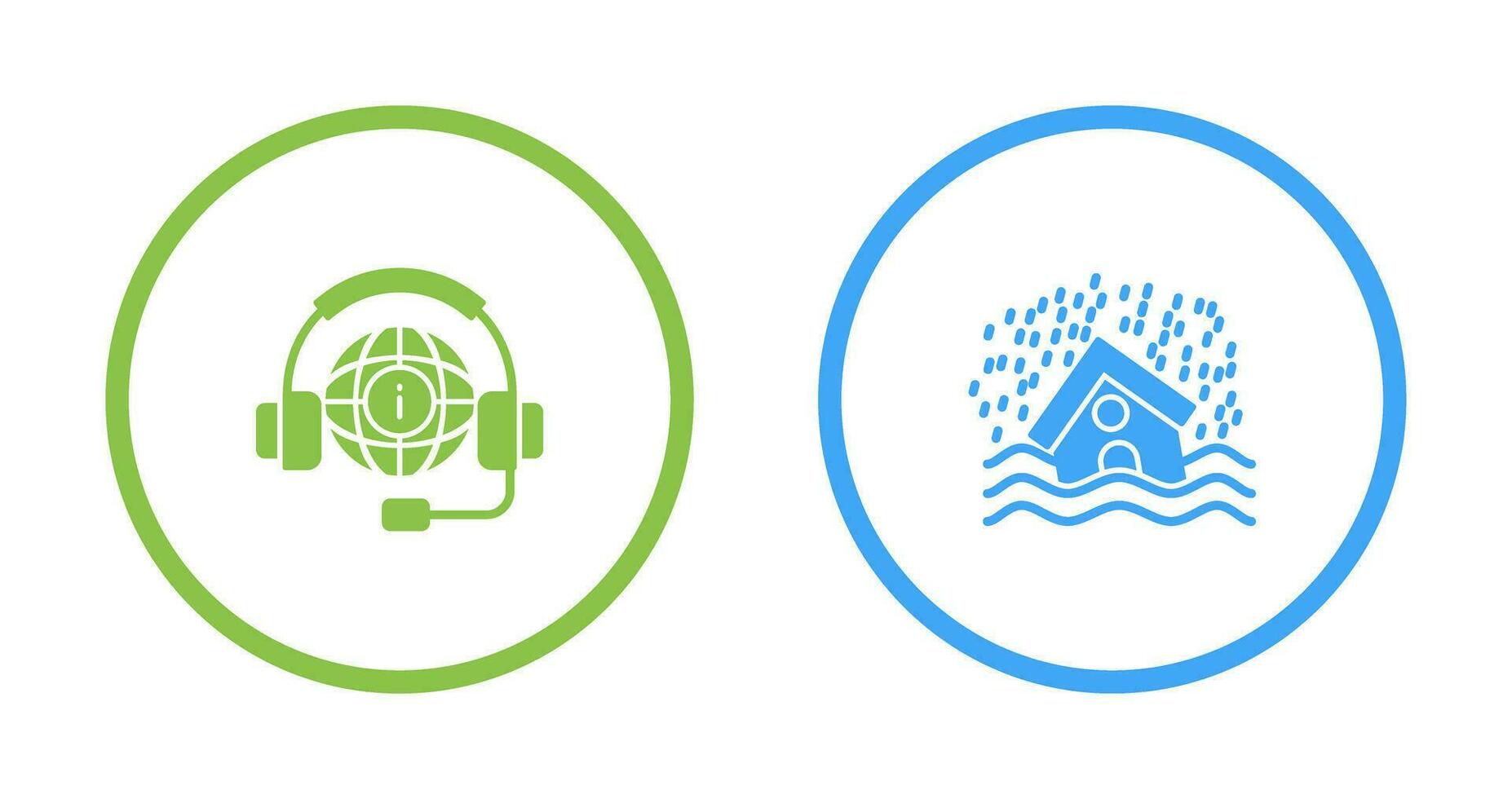 Call Center and Disaster Icon vector