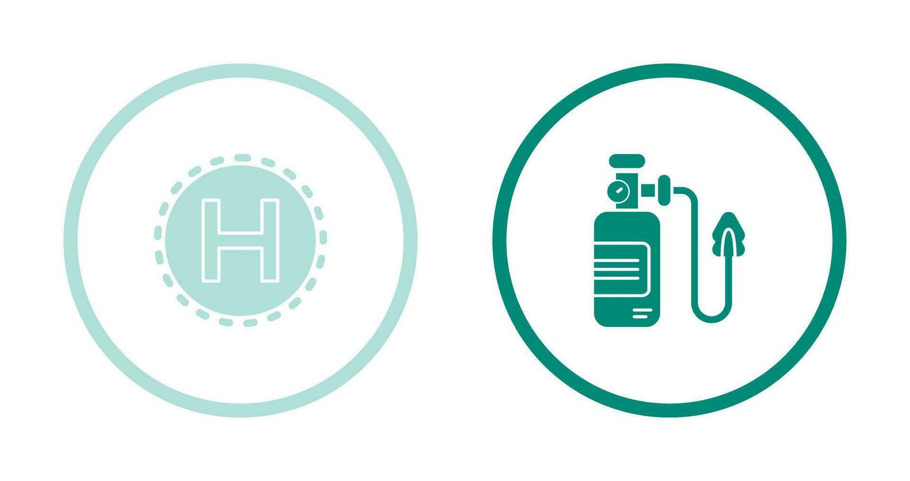 Helipad and Oxygen Icon vector