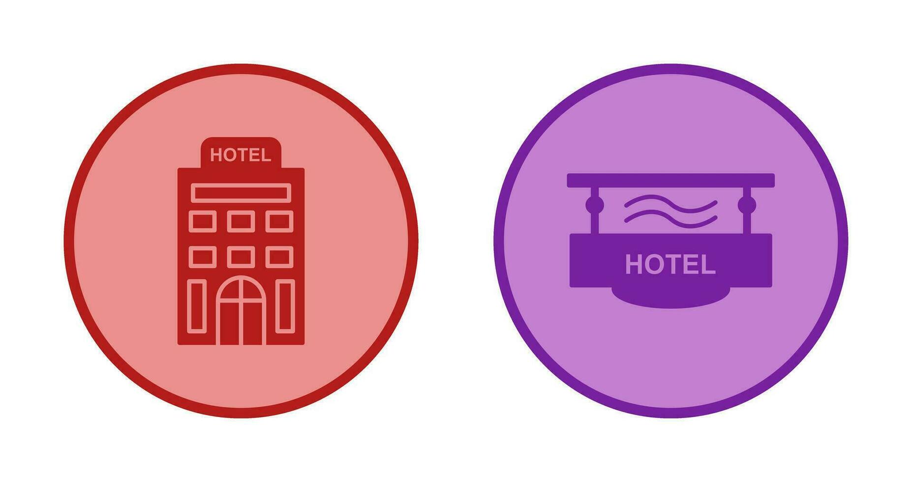 hotel y hotel firmar icono vector