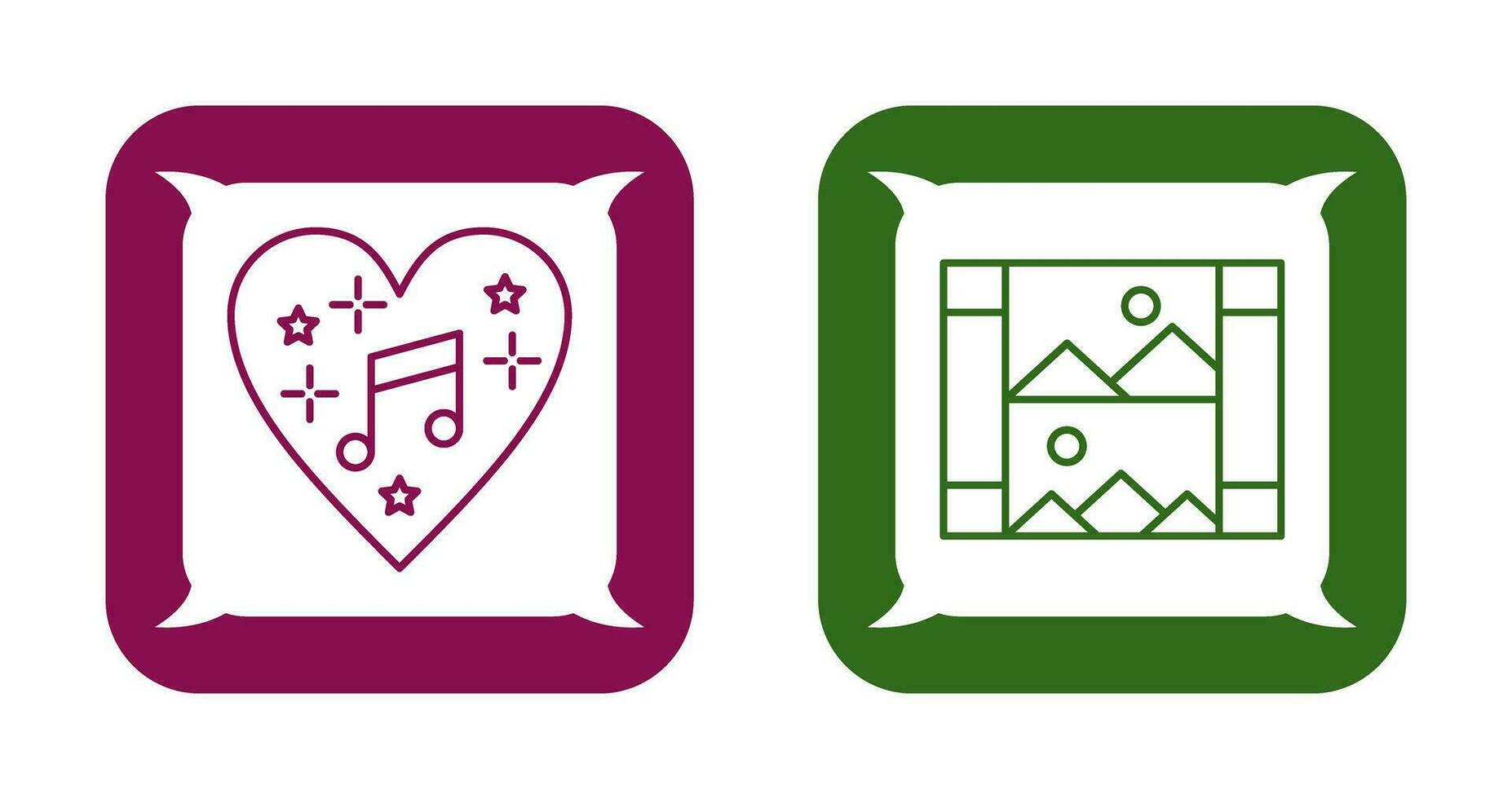 Music and Gallery Icon vector