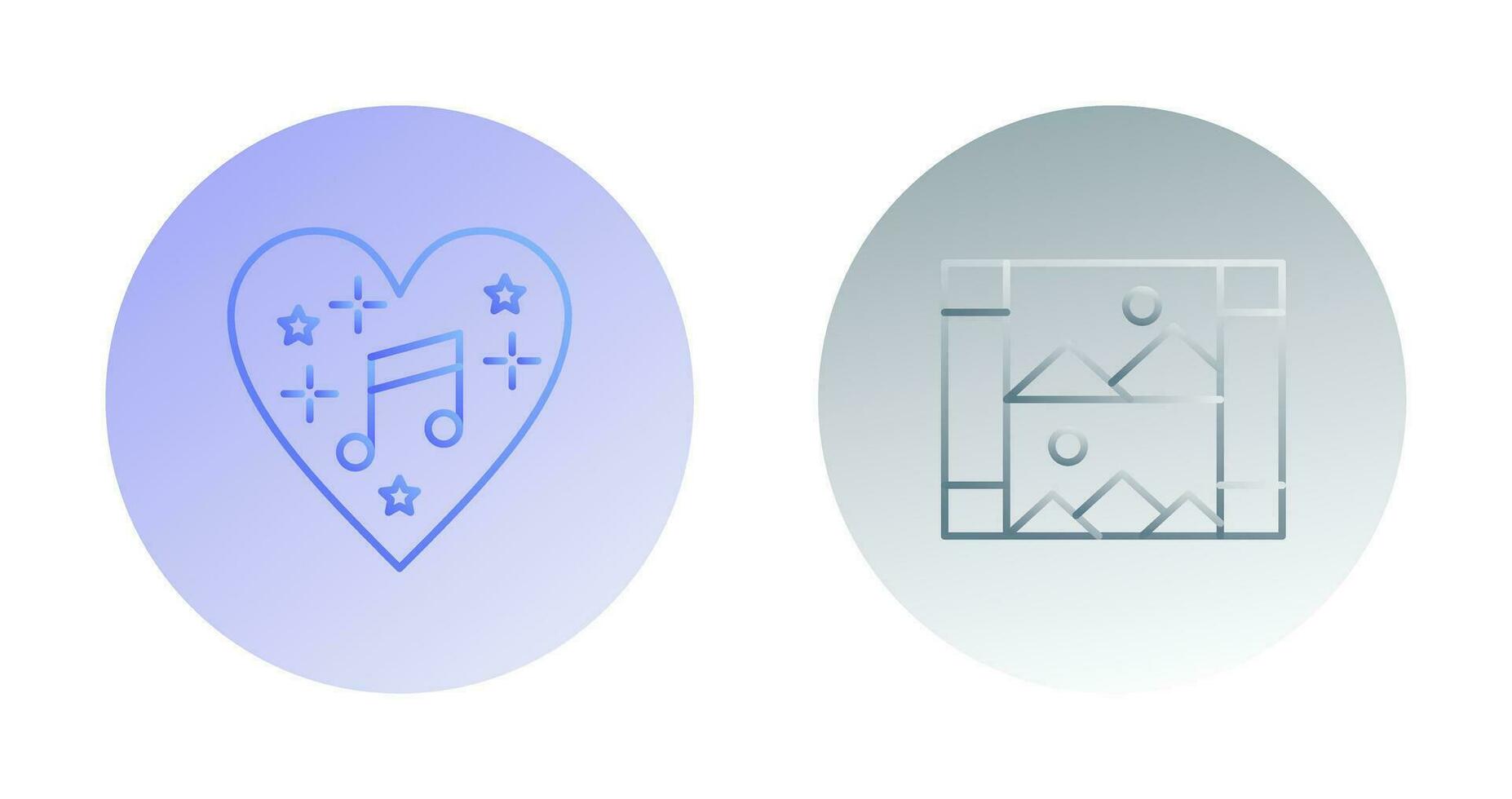 Music and Gallery Icon vector