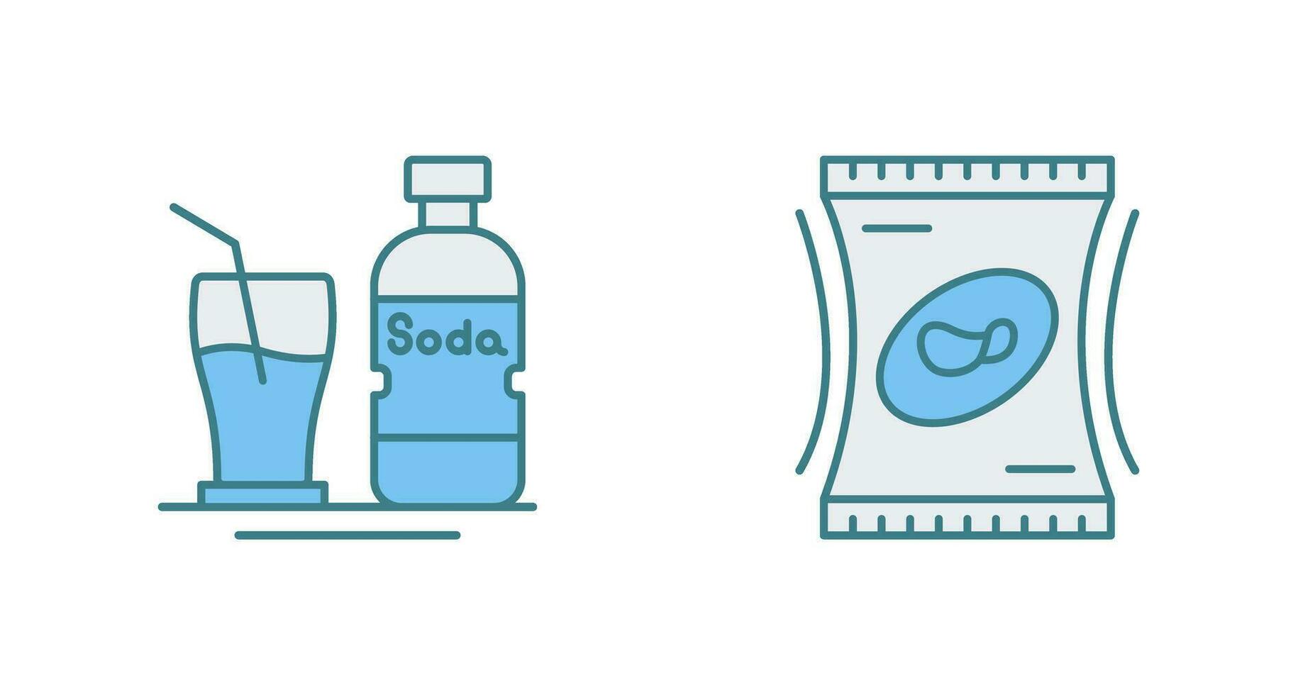 Soda and Snack Icon vector