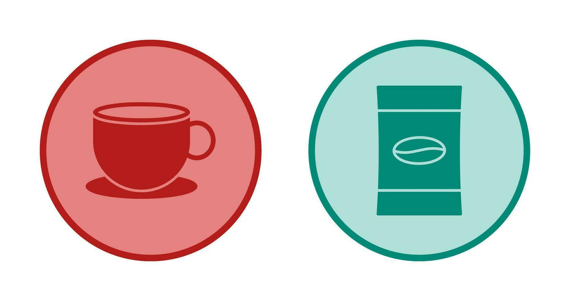 tea and coffee packet Icon vector