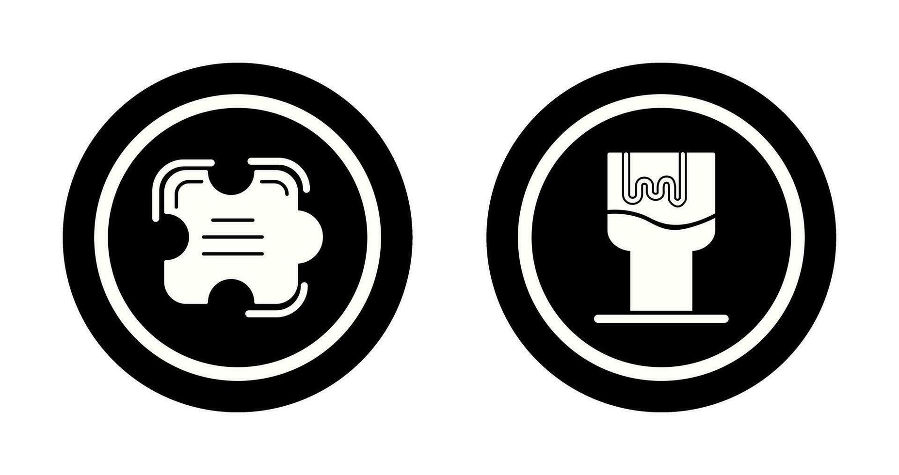 Puzzle and Beer Icon vector